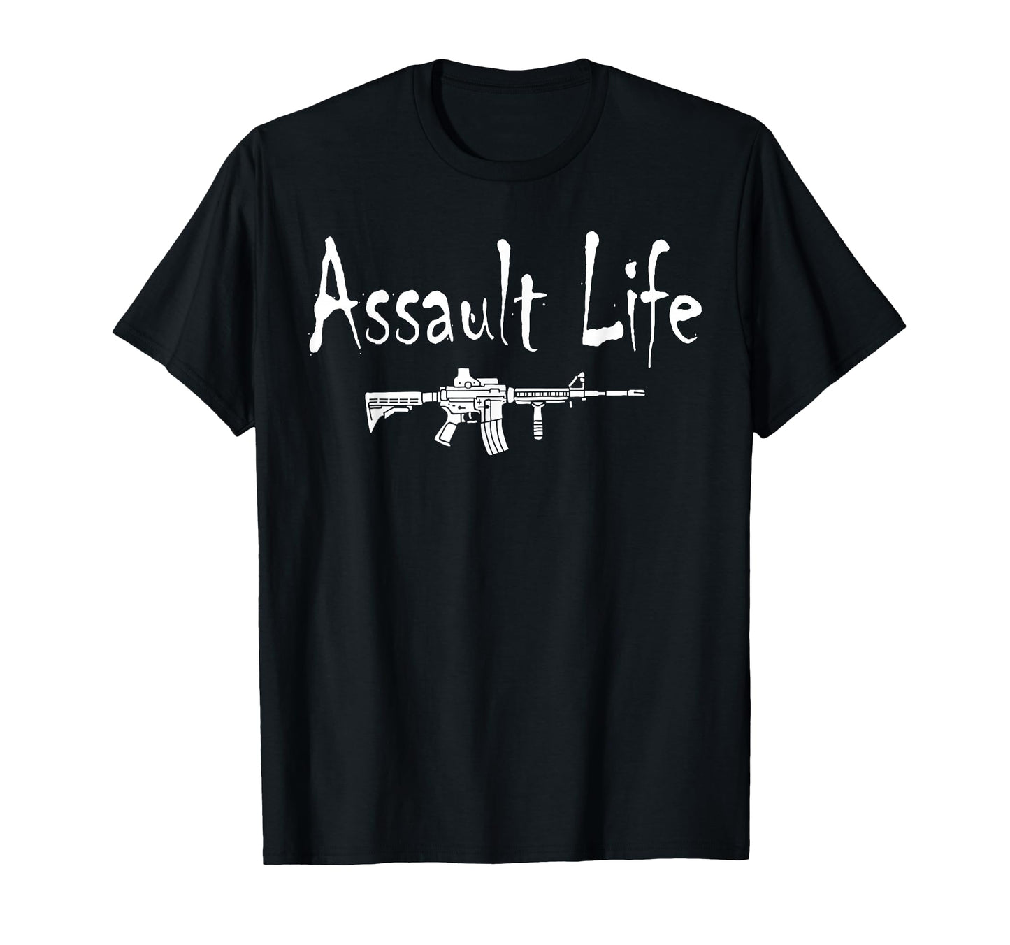 Assault Life Funny Gun Shooting Range T-Shirt - Minimalist Print Men Women - T-Shirt, Sweatshirt, Hoodie