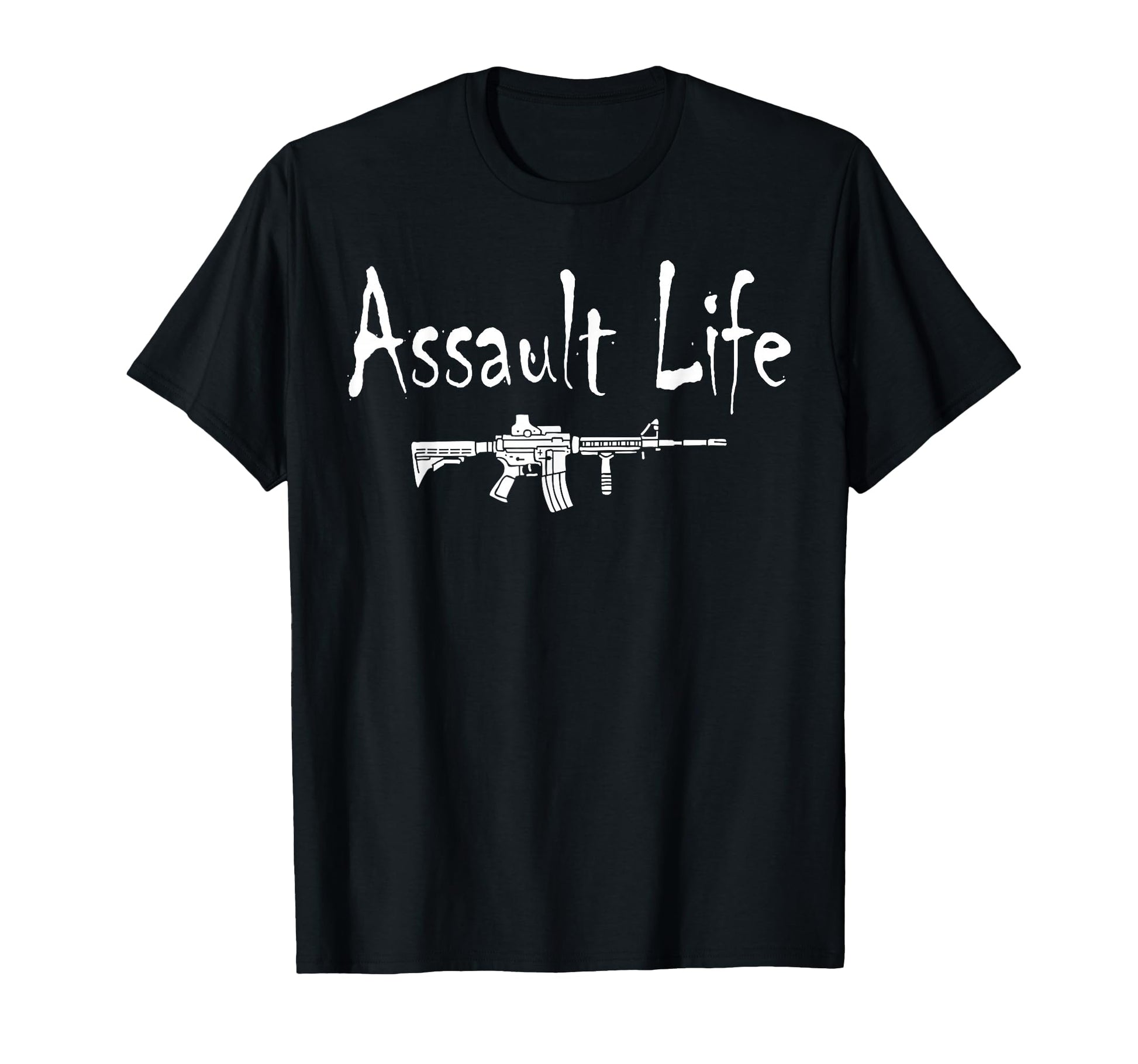 Assault Life Funny Gun Shooting Range T-Shirt - Minimalist Print Men Women - T-Shirt, Sweatshirt, Hoodie