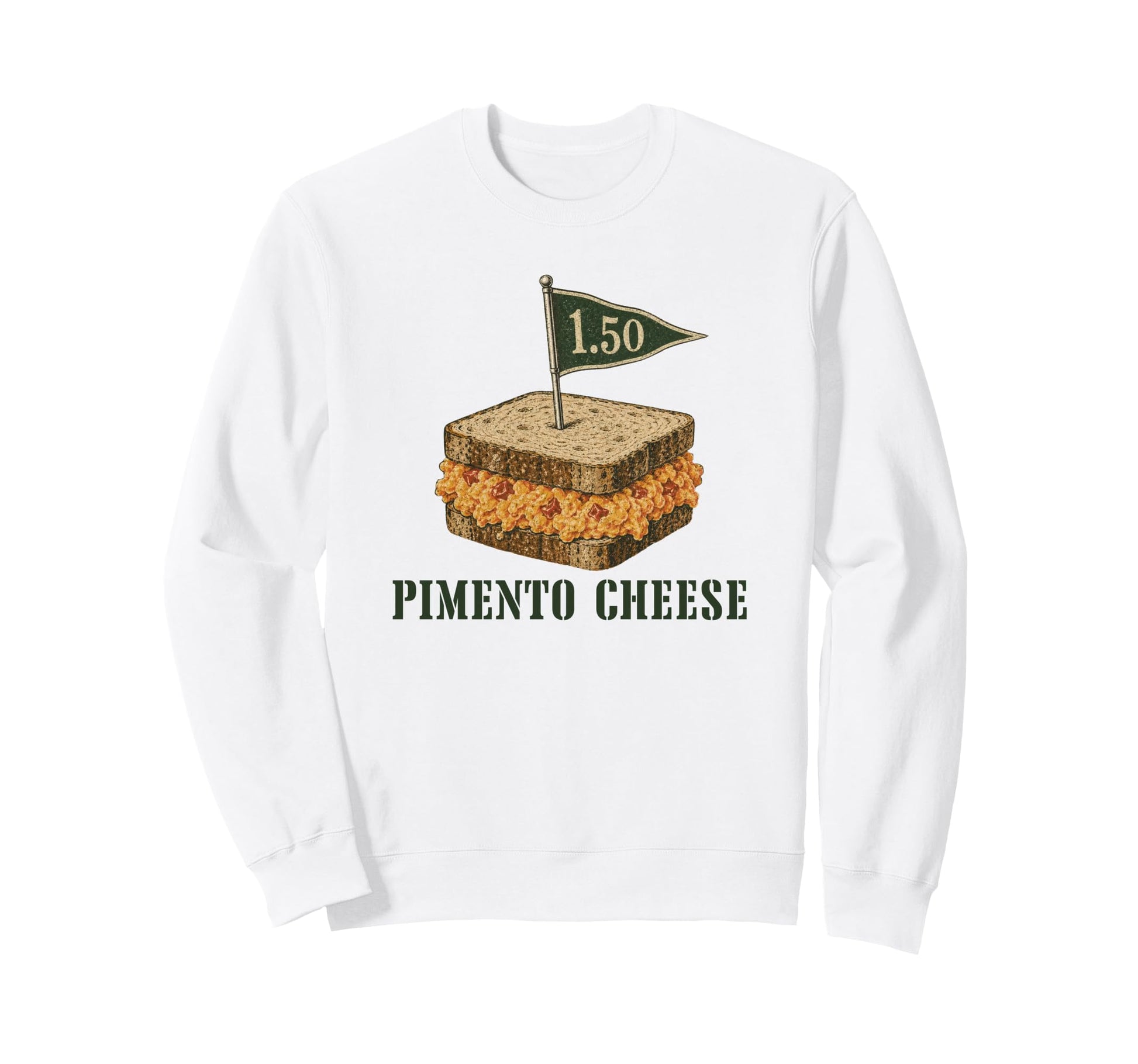 Pimento Cheese Golf Dad Food Sweatshirt - Graphic Print for Adults - T-Shirt, Sweatshirt, Hoodie