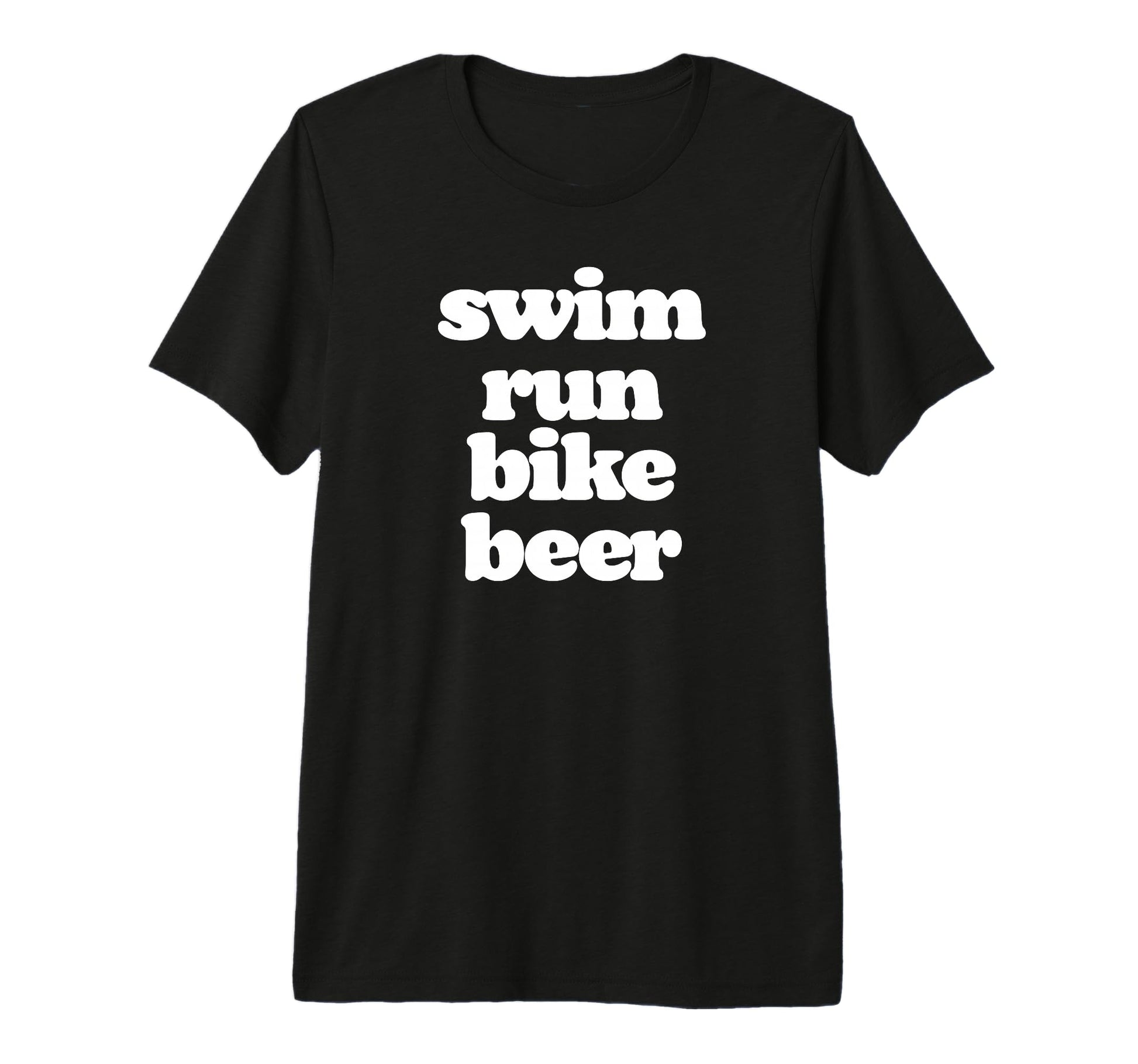 Triathlon Athlete Beer Drinker Swim T-Shirt - Trendy Graphic for Adults - T-Shirt, Sweatshirt, Hoodie
