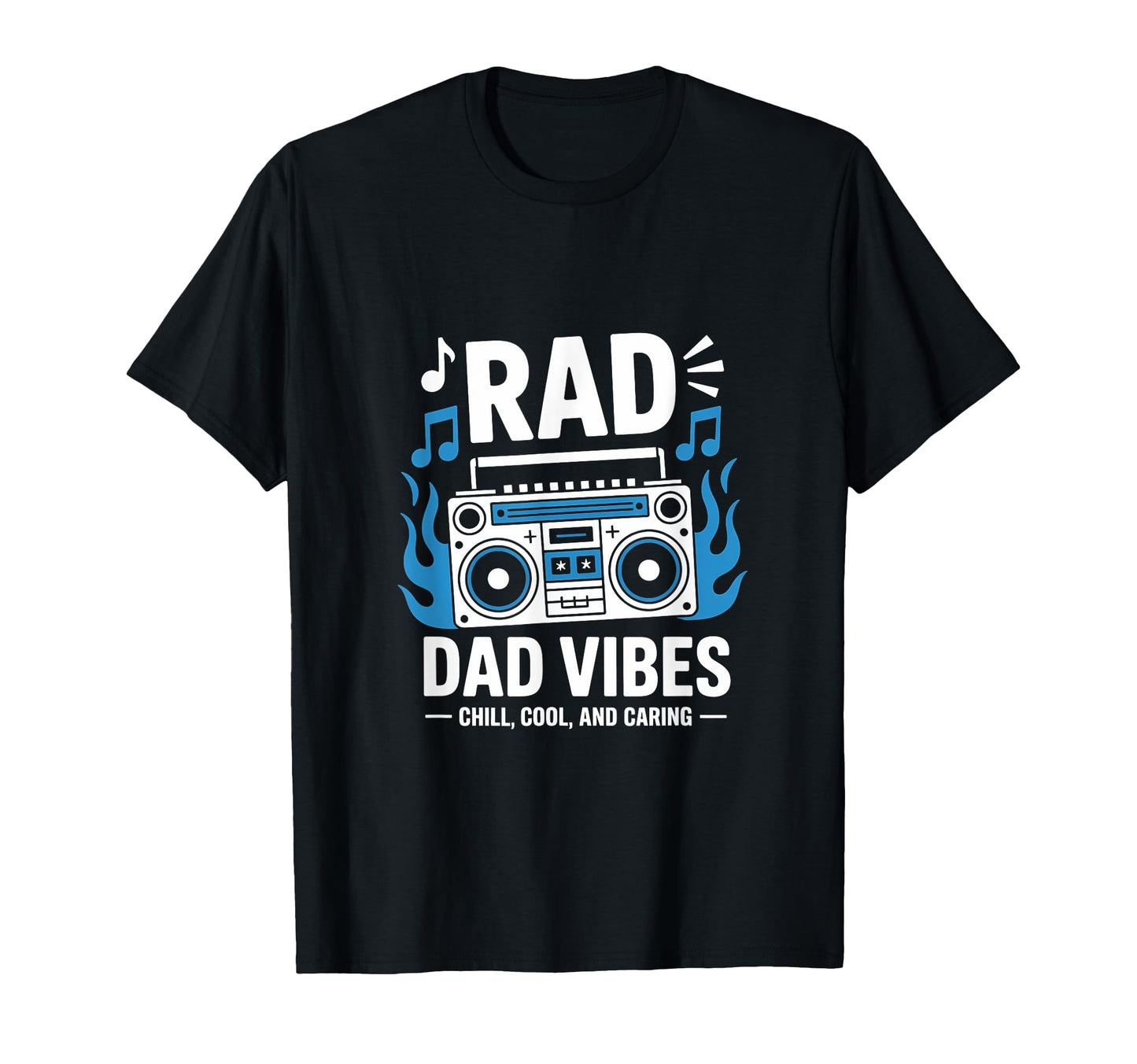Rad Dad Vibes Boombox Fun Loving Dad T-Shirt - Custom Art Print Men Women - T-Shirt, Sweatshirt, Hoodie