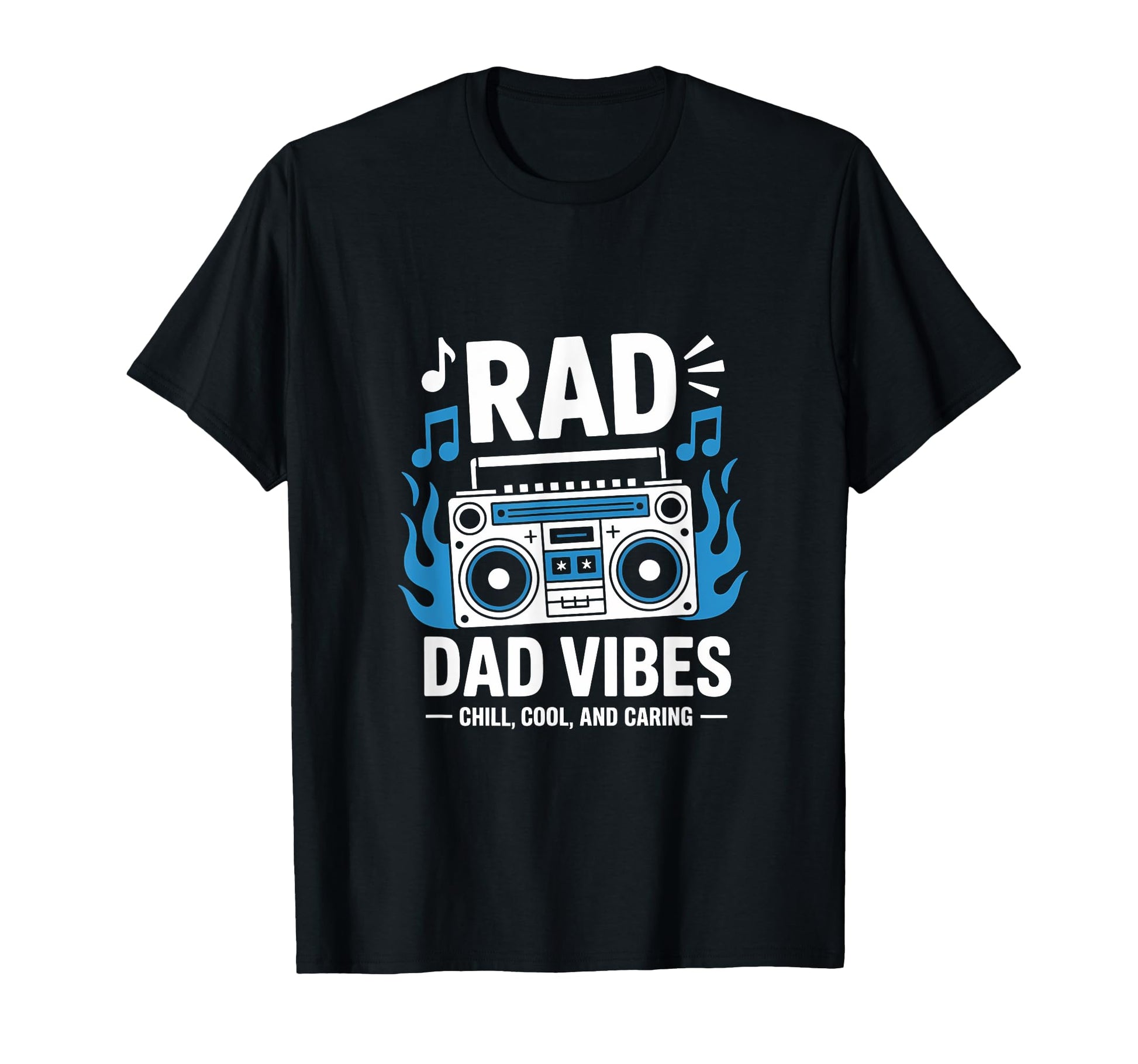 Rad Dad Vibes Boombox Fun Loving Dad T-Shirt - Custom Art Print Men Women - T-Shirt, Sweatshirt, Hoodie