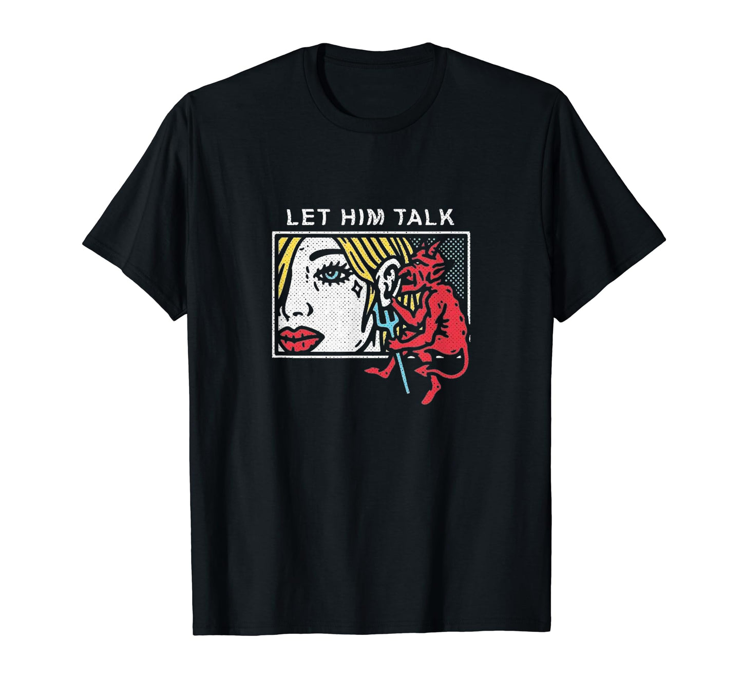 Teufel Spricht Ins Ohr Teufelchen T-Shirt - Fun Novelty Design Men Women - T-Shirt, Sweatshirt, Hoodie