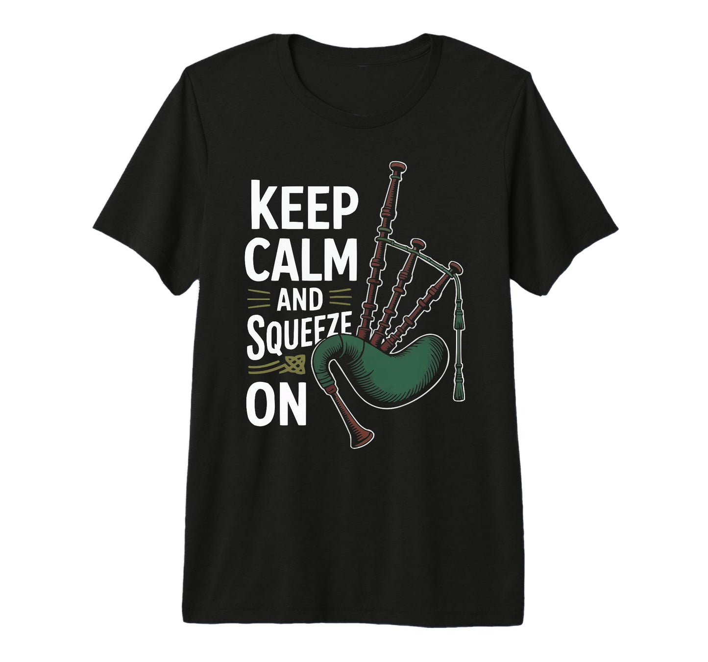 Bagpipe Player Musical Instrument T-Shirt - Custom Art Print for Adults - T-Shirt, Sweatshirt, Hoodie