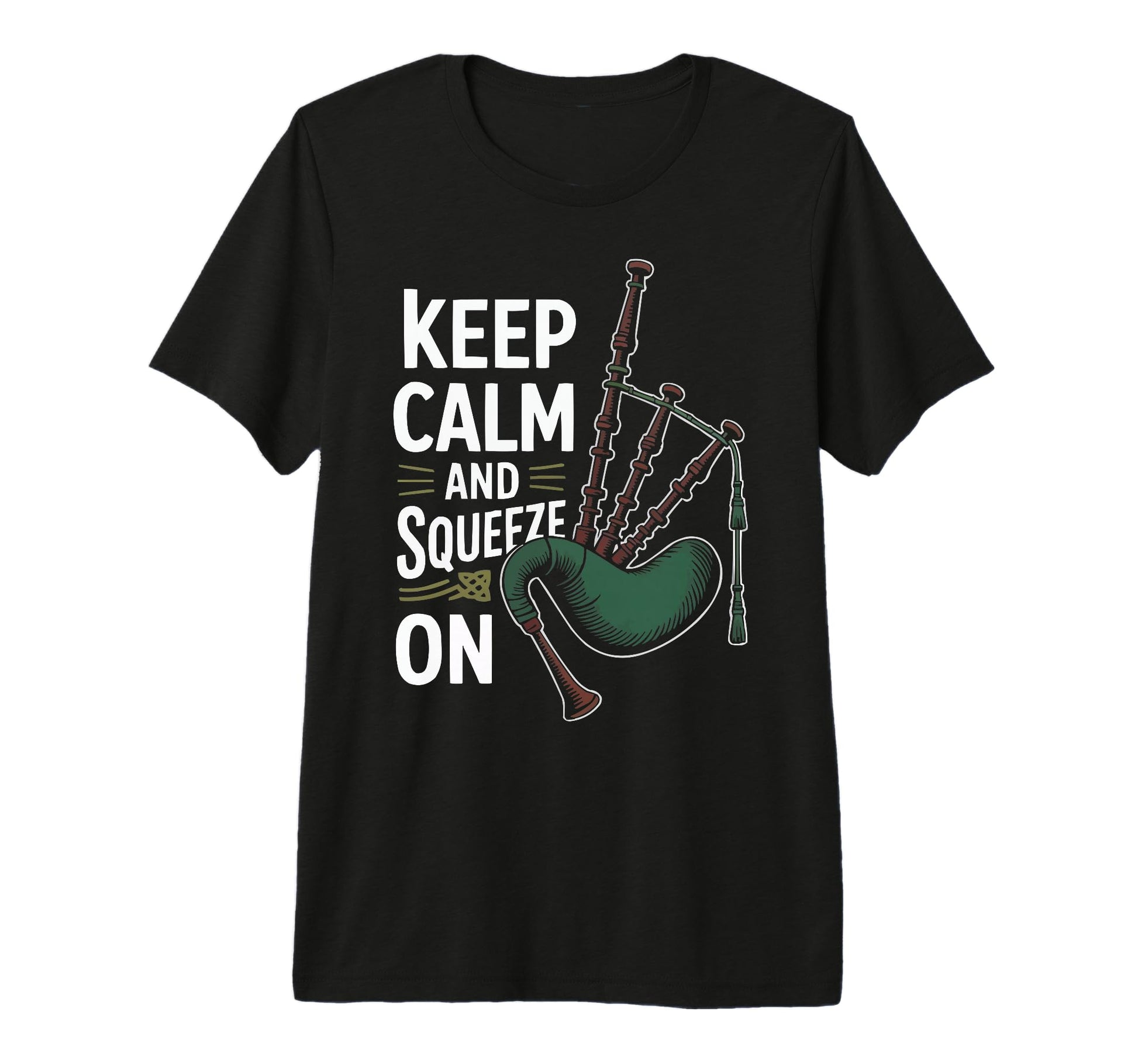 Bagpipe Player Musical Instrument T-Shirt - Custom Art Print for Adults - T-Shirt, Sweatshirt, Hoodie