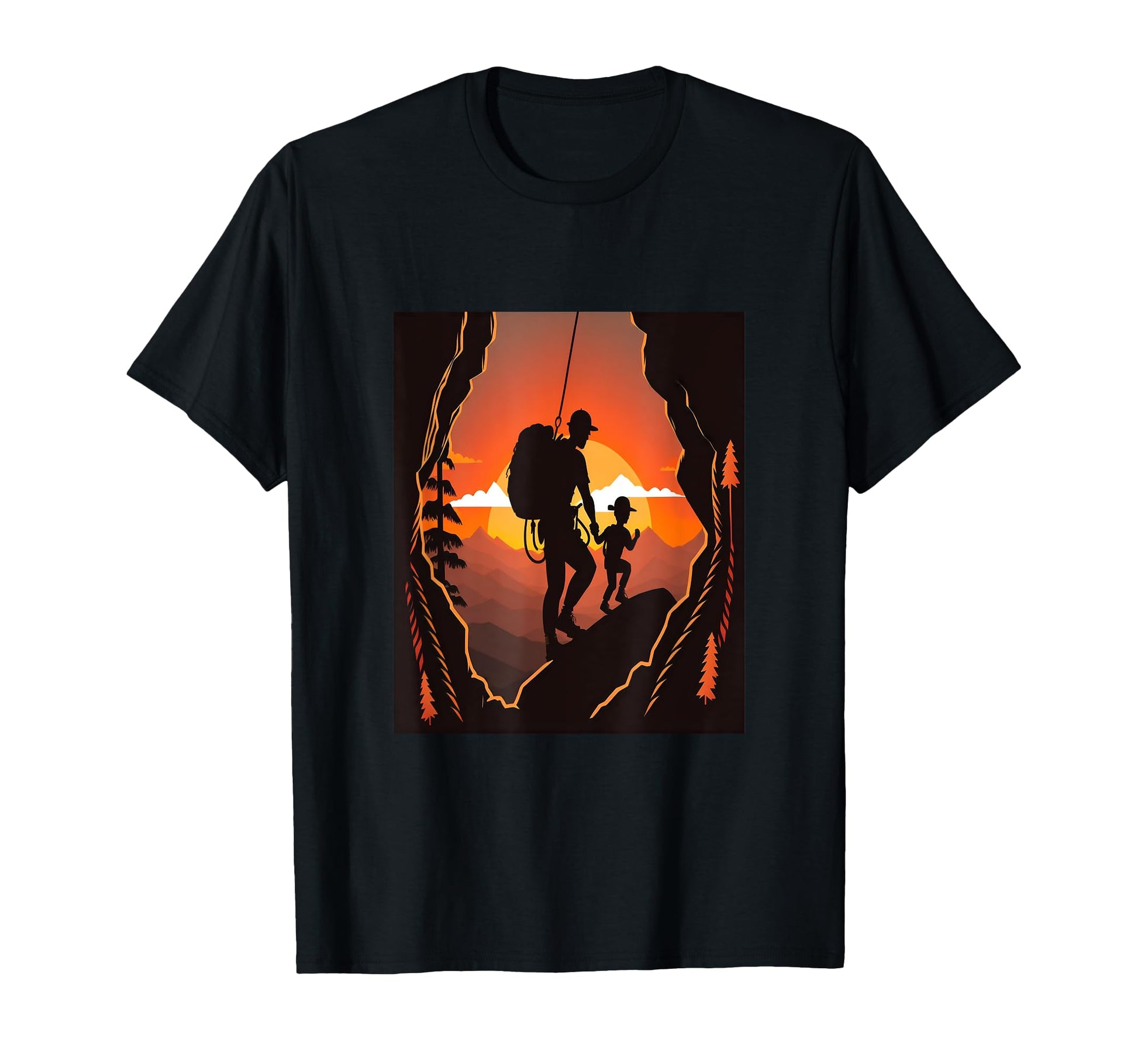 Mountain Hiker Dad Rock Climbing T-Shirt - Unique Graphic for Adults - T-Shirt, Sweatshirt, Hoodie