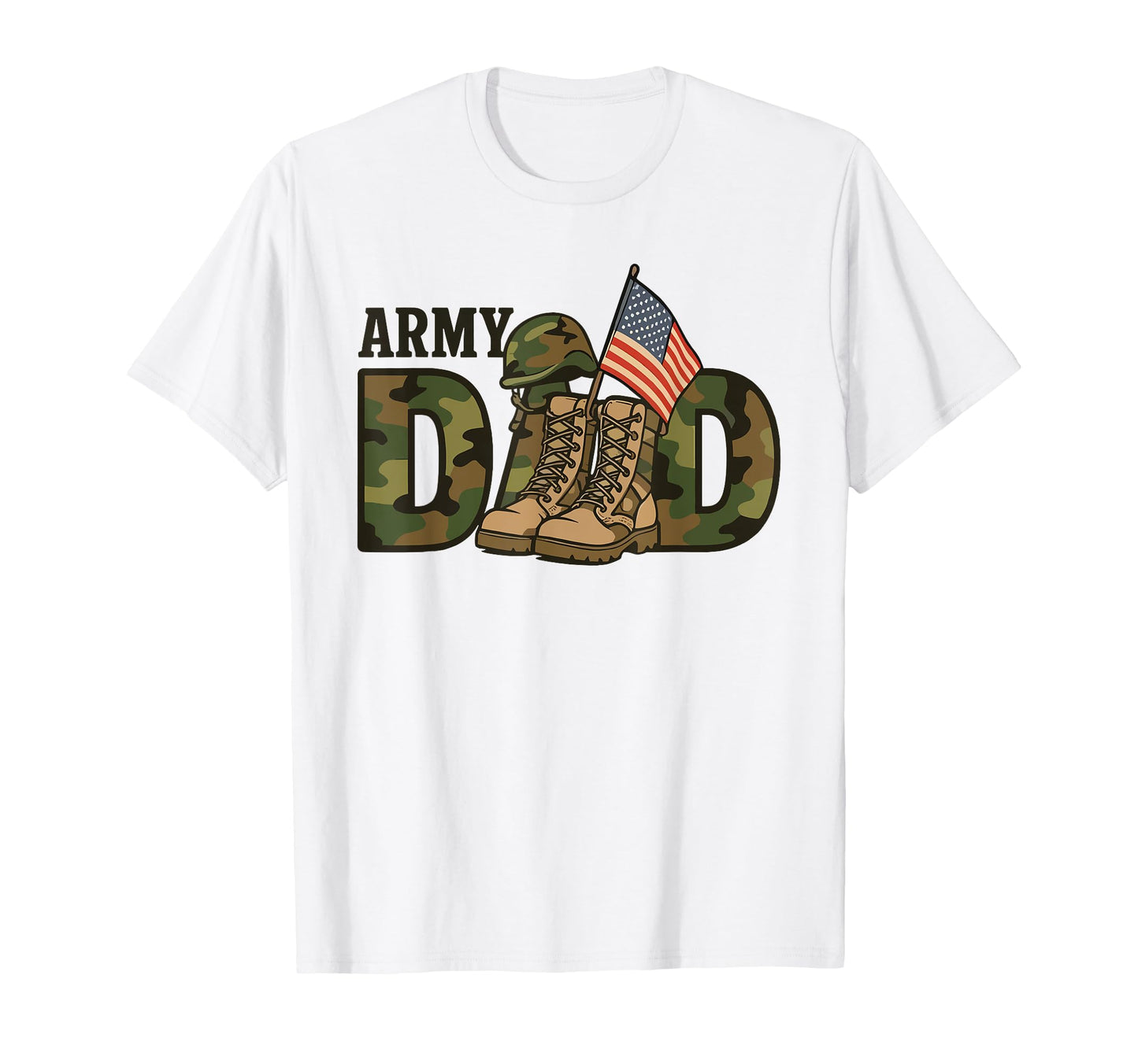 Proud Army Dad Patriotic American T-Shirt - Streetwear Style for Adults - T-Shirt, Sweatshirt, Hoodie