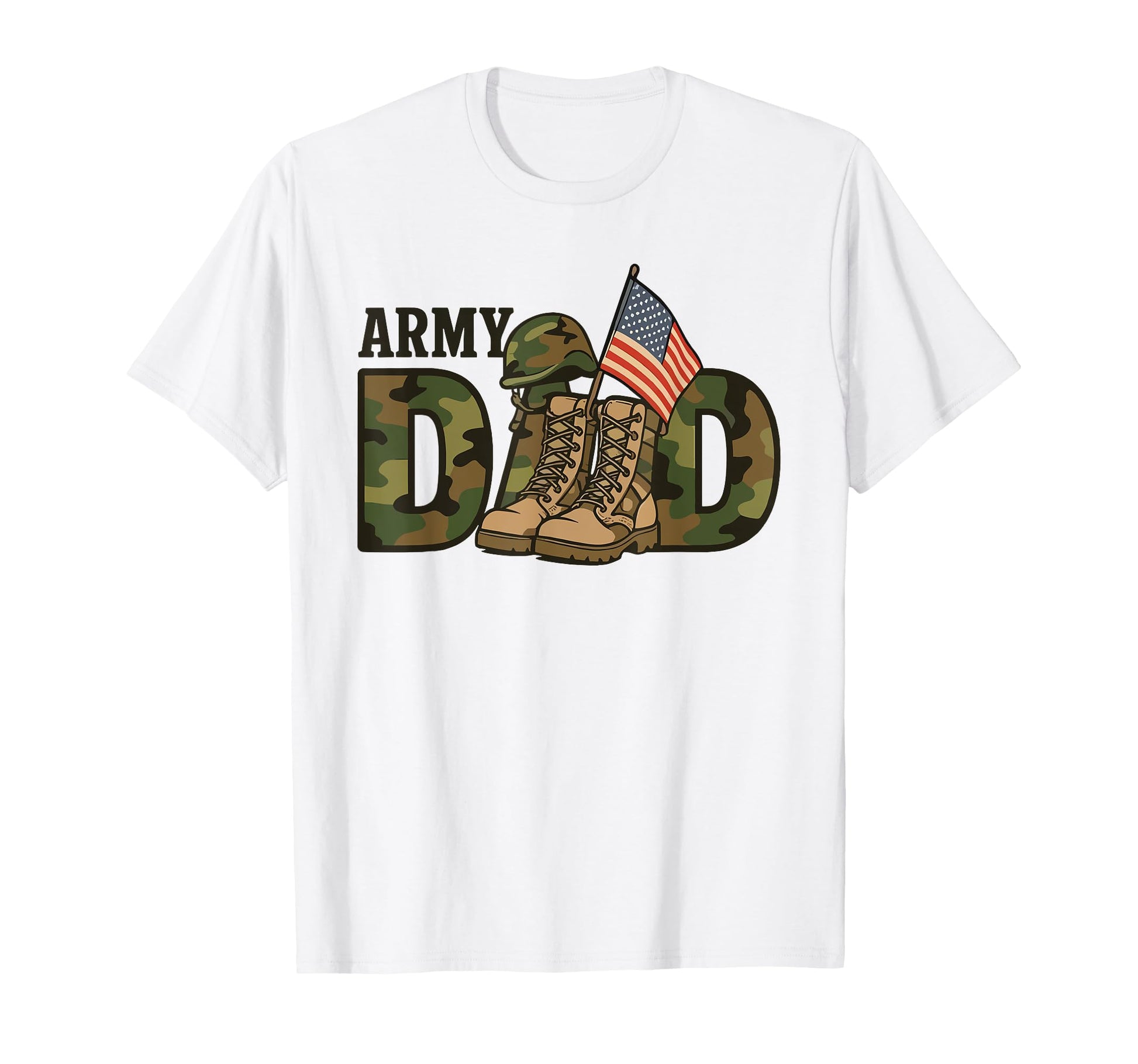Proud Army Dad Patriotic American T-Shirt - Streetwear Style for Adults - T-Shirt, Sweatshirt, Hoodie