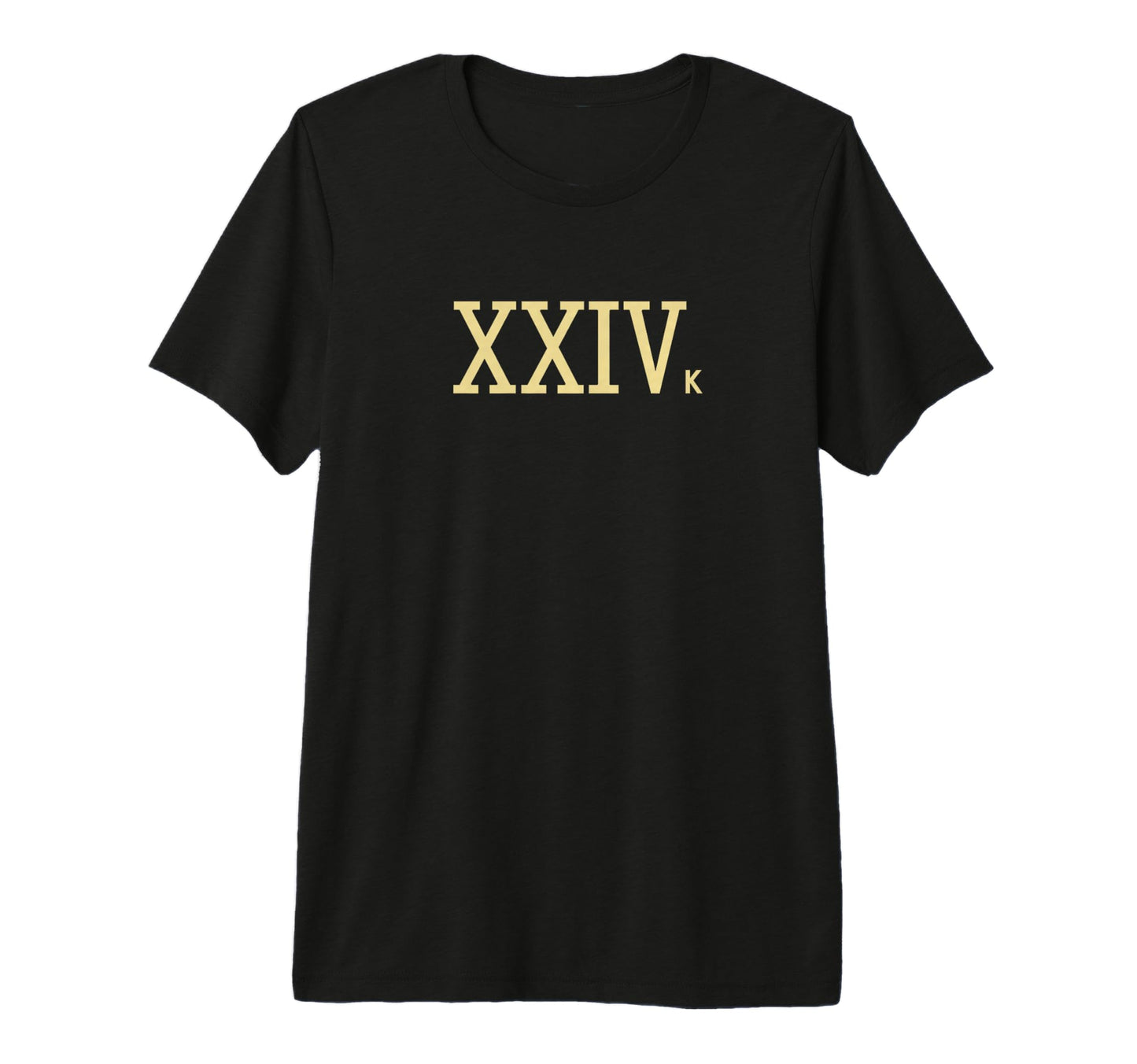 Pop Xxiv K Roman Numerals Golden T-Shirt - Unique Graphic Men Women - T-Shirt, Sweatshirt, Hoodie