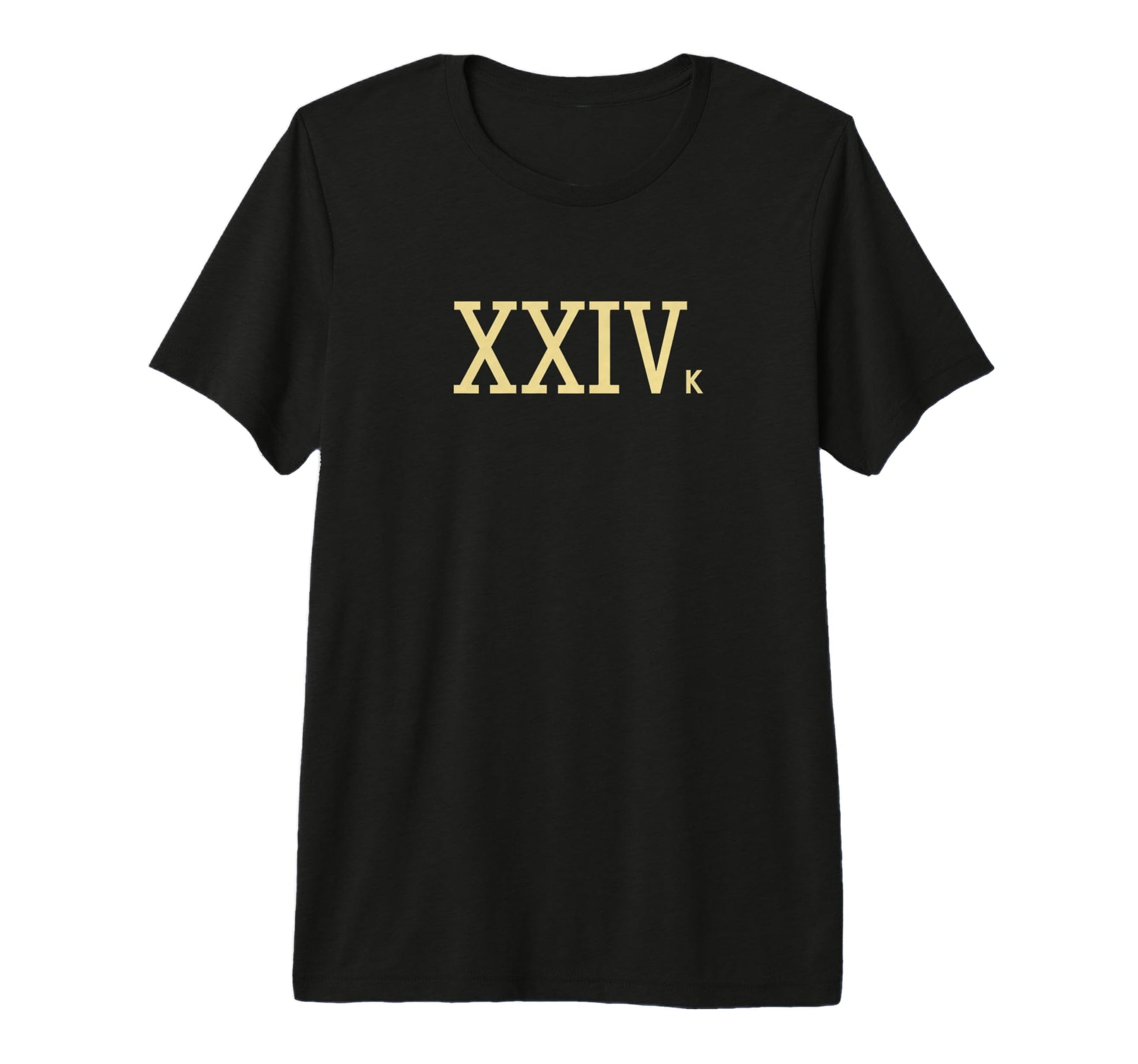 Pop Xxiv K Roman Numerals Golden T-Shirt - Unique Graphic Men Women - T-Shirt, Sweatshirt, Hoodie