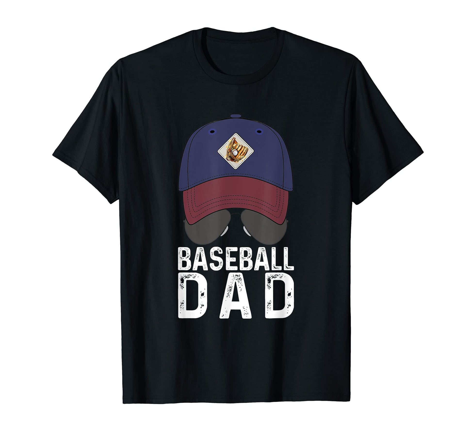 Baseball Dad Baseball Hat And Sunglasses T-Shirt - Minimalist Print Unisex - T-Shirt, Sweatshirt, Hoodie