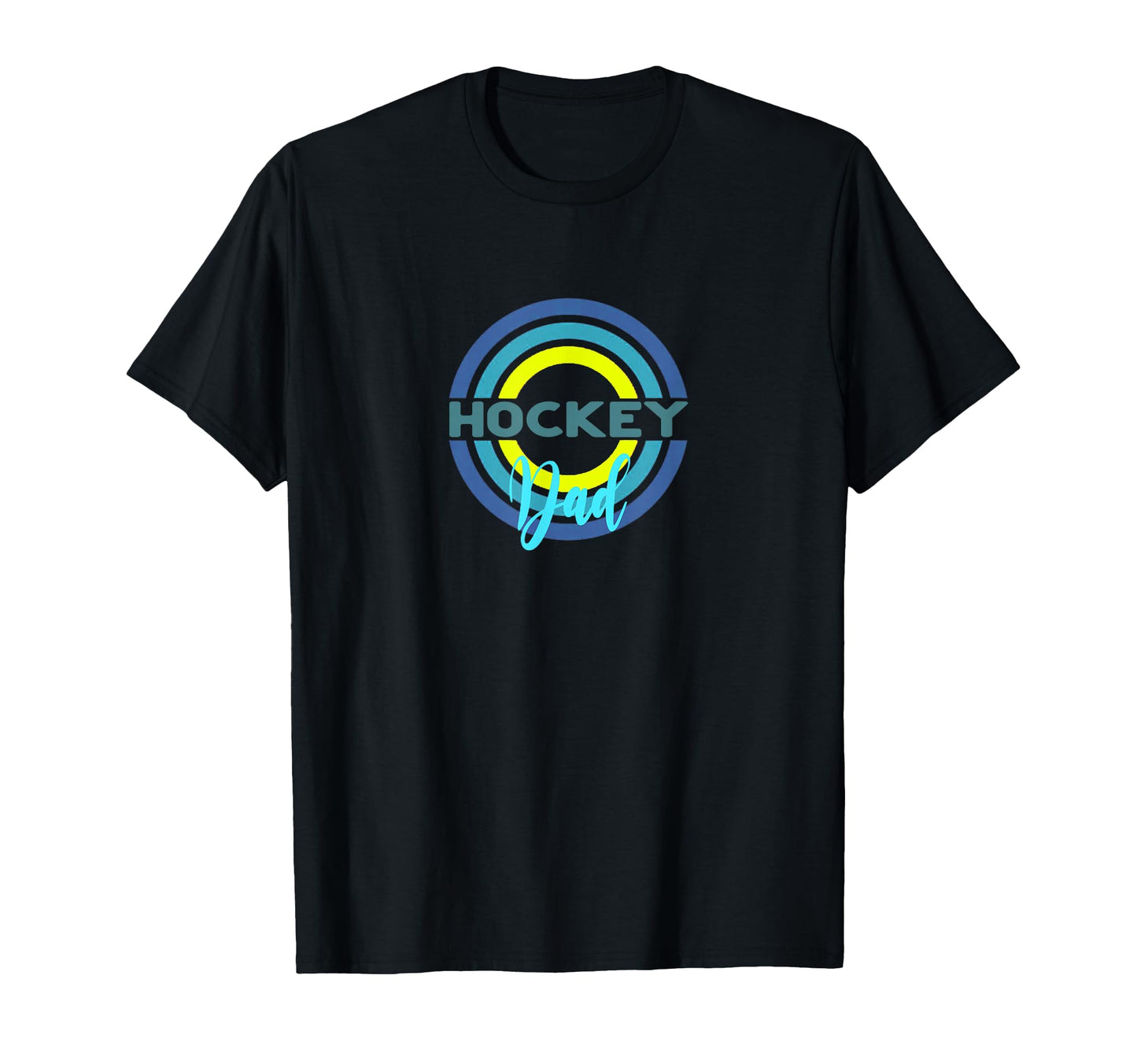 Hockey Dad Modern Hockey Circles T-Shirt - Custom Art Print for Adults - T-Shirt, Sweatshirt, Hoodie