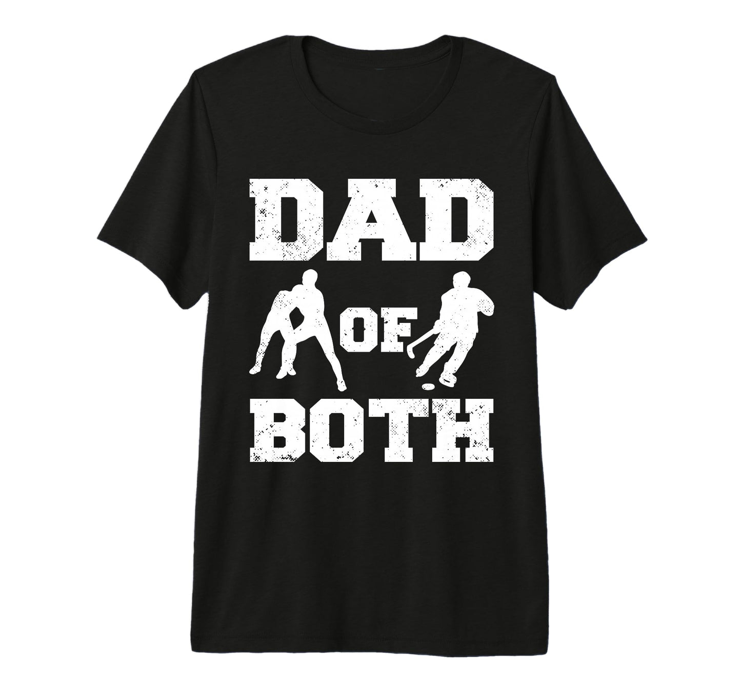 Mens Dad Both Funny Wrestling Hockey T-Shirt - Minimalist Print for Adults - T-Shirt, Sweatshirt, Hoodie