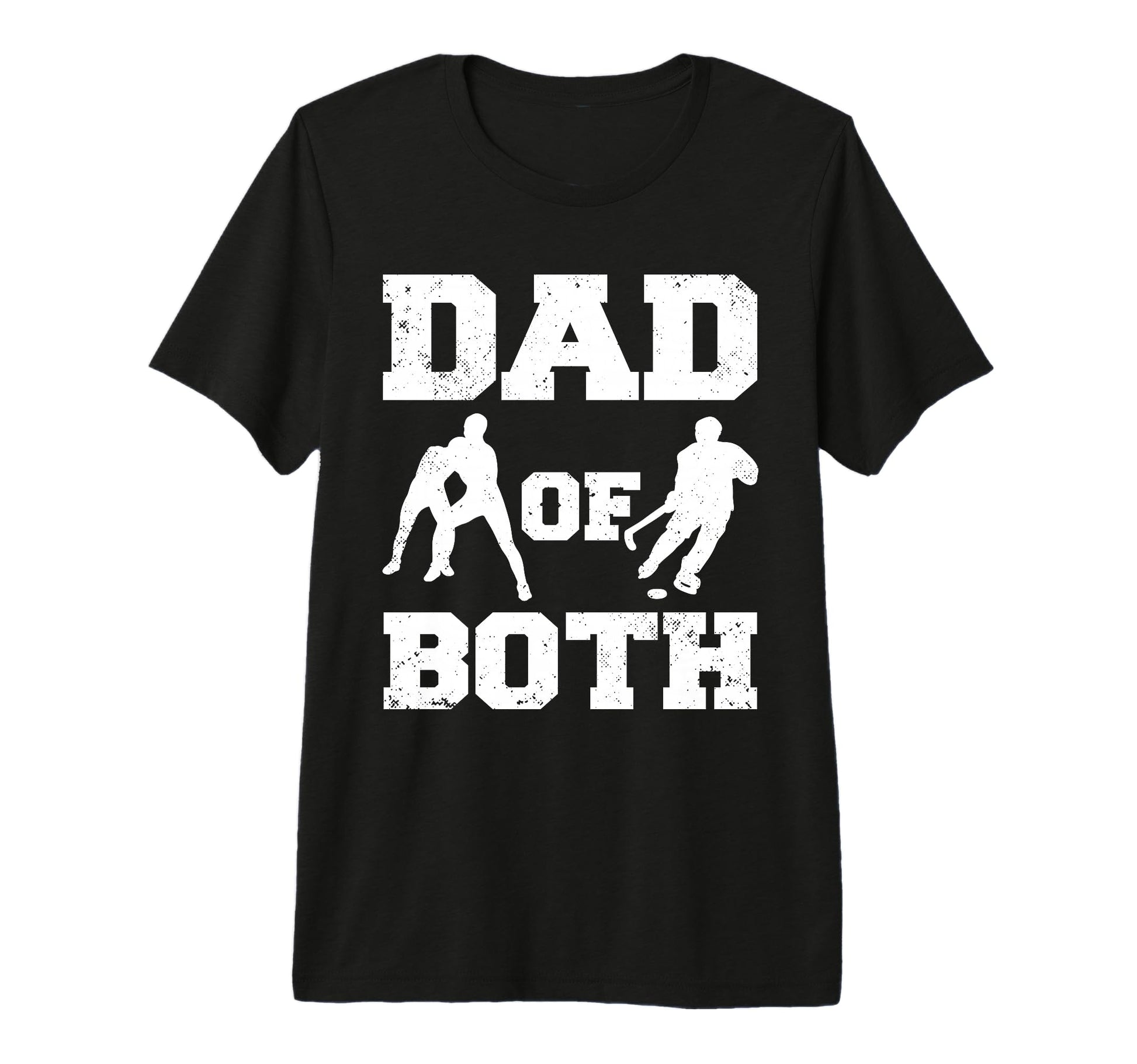 Mens Dad Both Funny Wrestling Hockey T-Shirt - Minimalist Print for Adults - T-Shirt, Sweatshirt, Hoodie