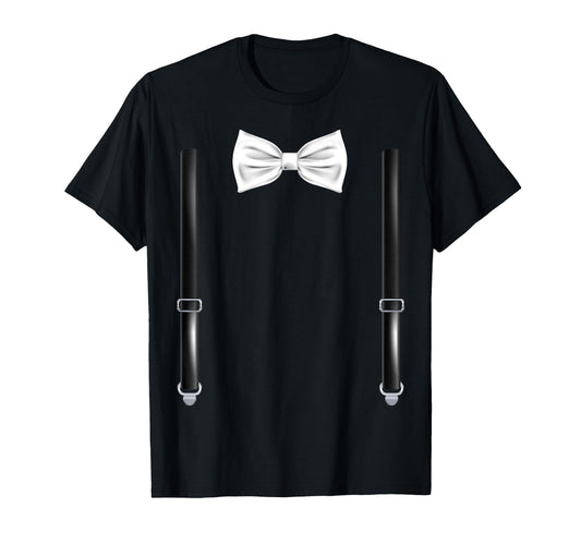 Bow Tie Suspenders Funny Wedding T-Shirt - Fun Novelty Design for Adults - T-Shirt, Sweatshirt, Hoodie