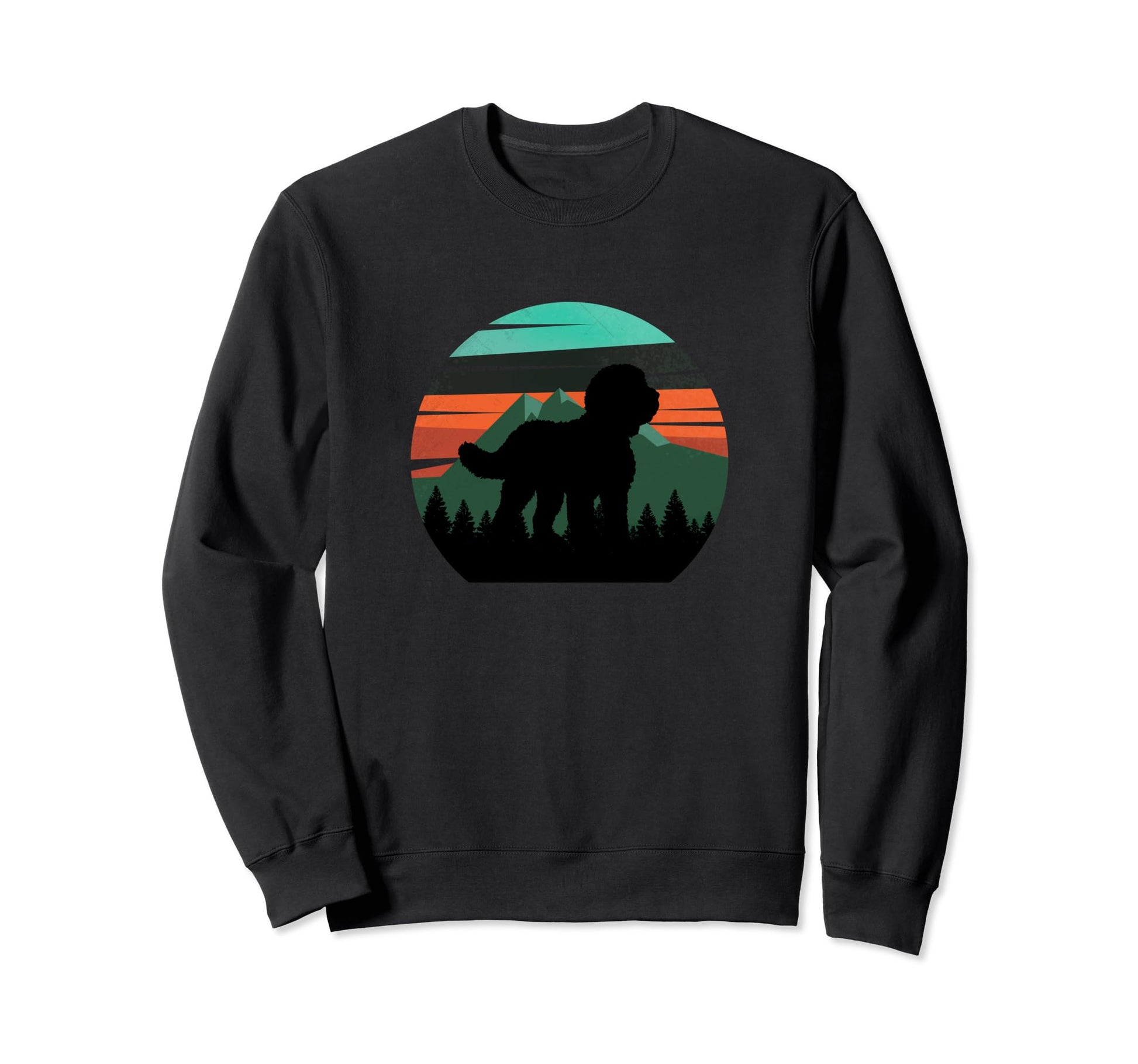 Sheepadoodle Dog Mountains Sweatshirt - Aesthetic Graphic for Adults - T-Shirt, Sweatshirt, Hoodie