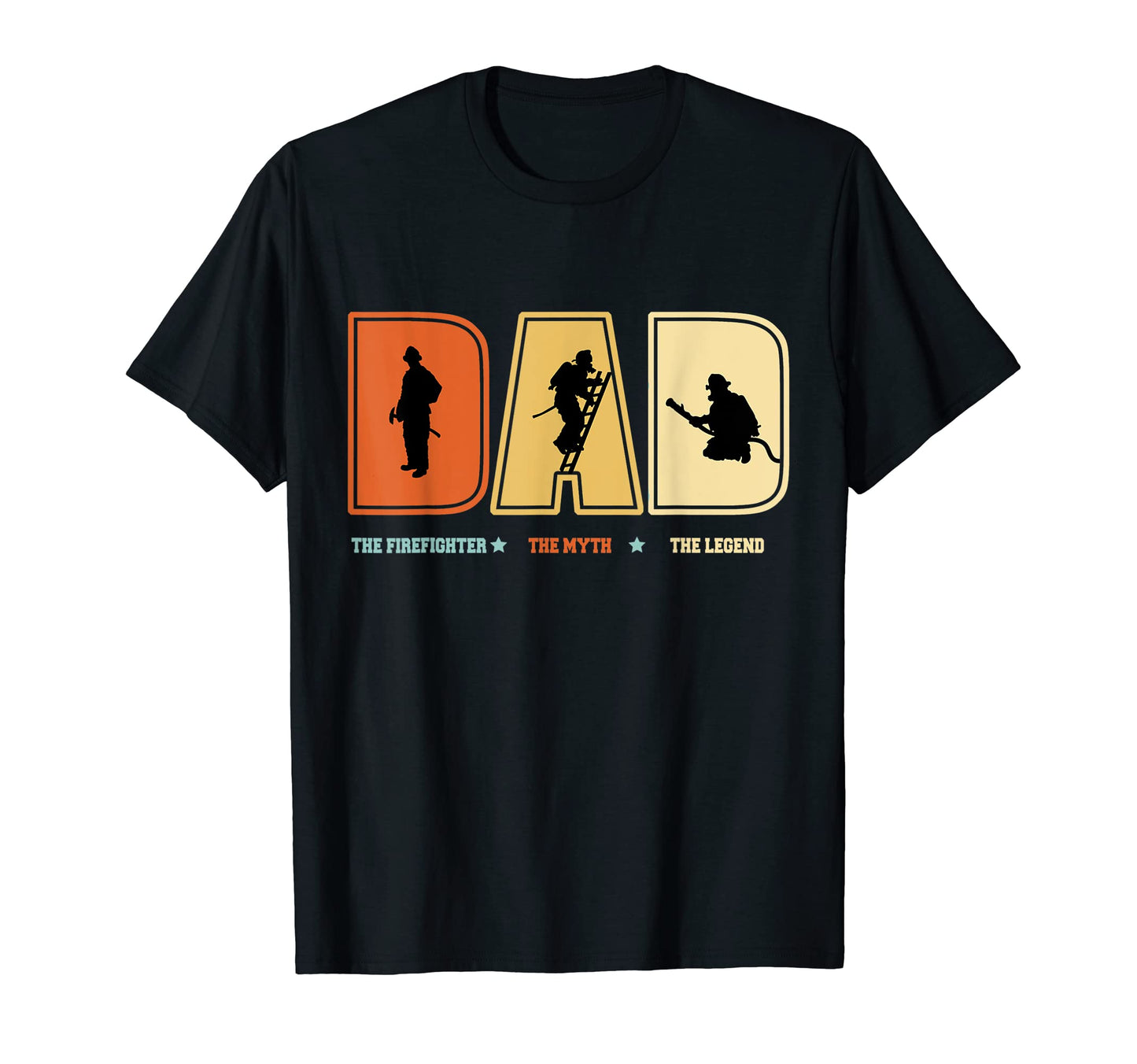 Dad Firefighter Myth Legend T-Shirt - Aesthetic Graphic Men Women - T-Shirt, Sweatshirt, Hoodie