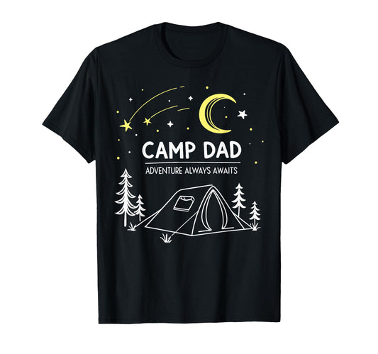 Camp Dad Adventure Camping Fathers Day T-Shirt - Minimalist Print Unisex - T-Shirt, Sweatshirt, Hoodie