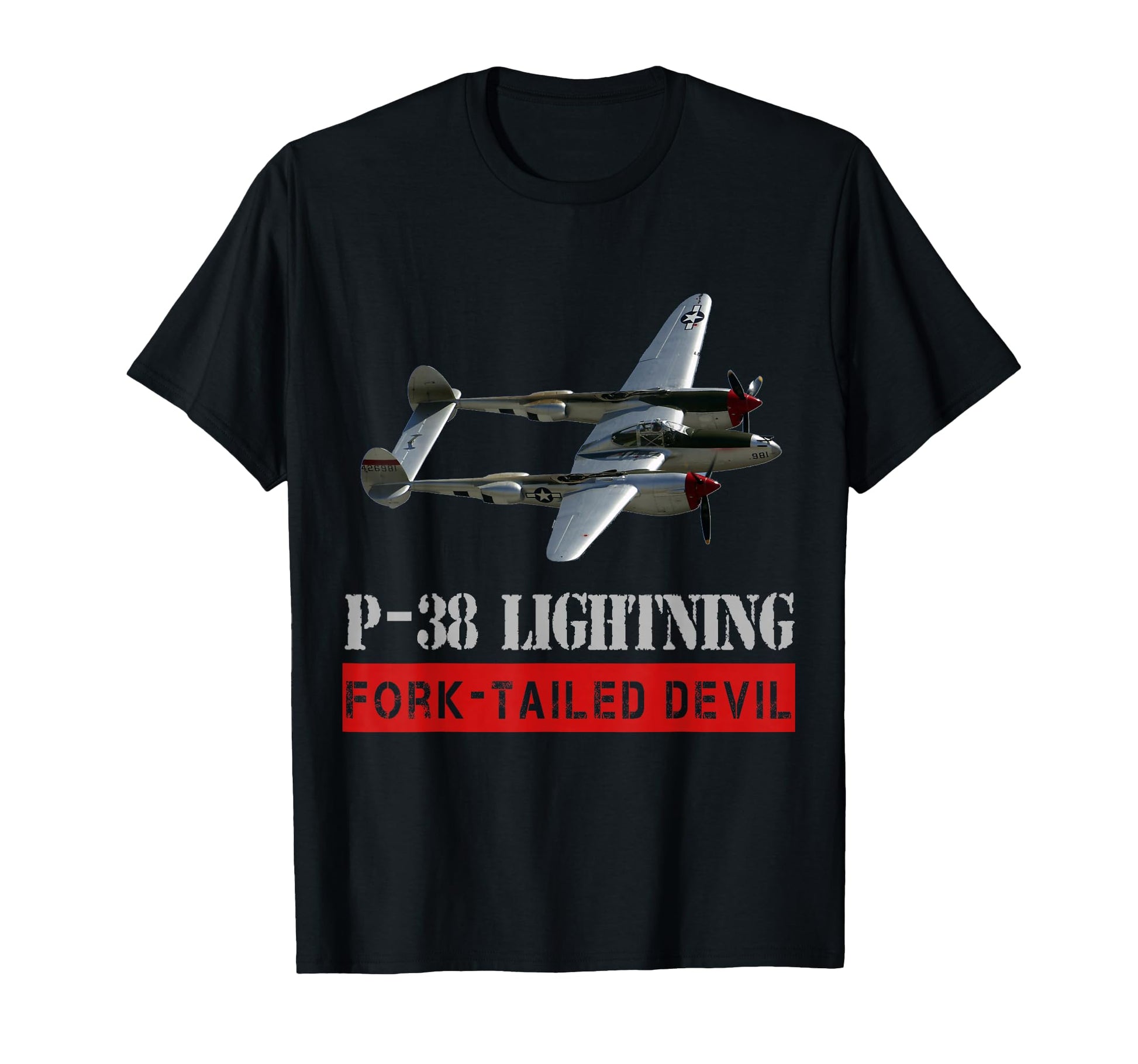 P 38 Lightning War Bird Fork Tailed T-Shirt - Aesthetic Graphic Men Women - T-Shirt, Sweatshirt, Hoodie