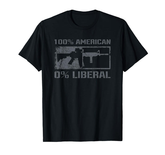 100 American 0 Liberal 2Nd Amendment T-Shirt - Unique Graphic for Adults - T-Shirt, Sweatshirt, Hoodie