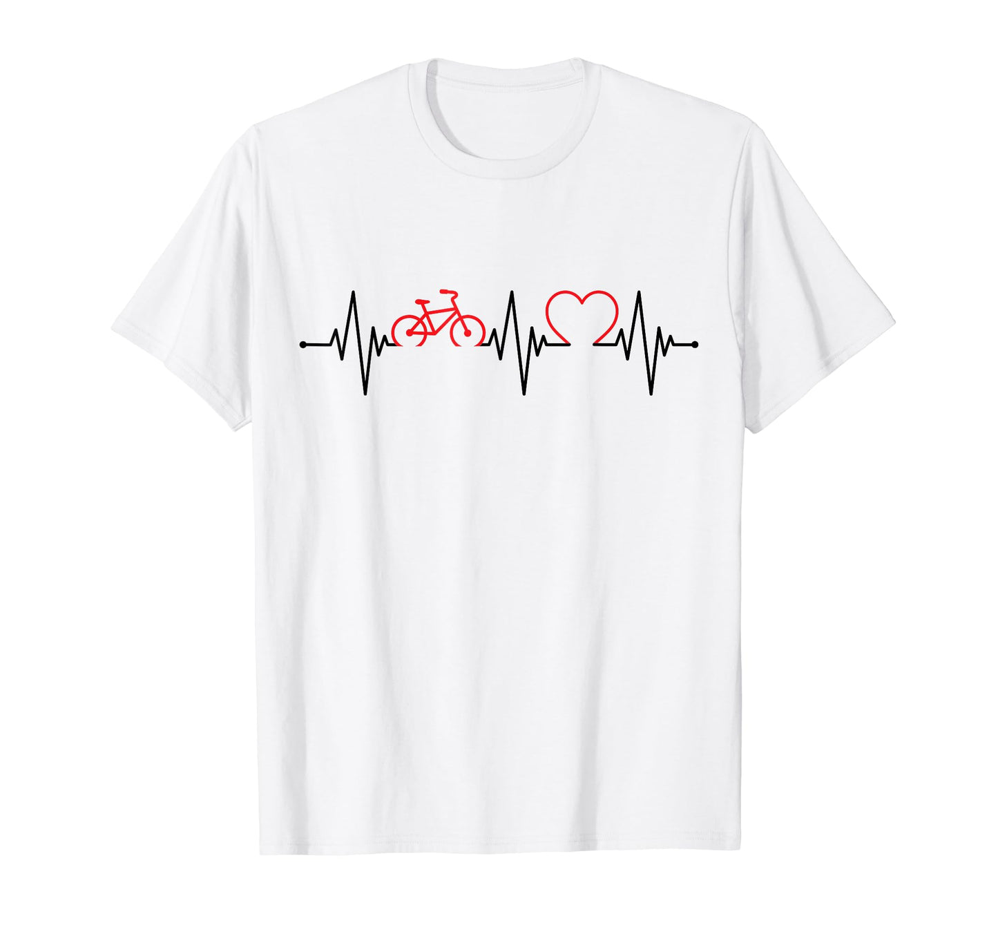 Funny Bicycle Heartbeat Cycling T-Shirt - Casual Everyday Wear for Adults - T-Shirt, Sweatshirt, Hoodie