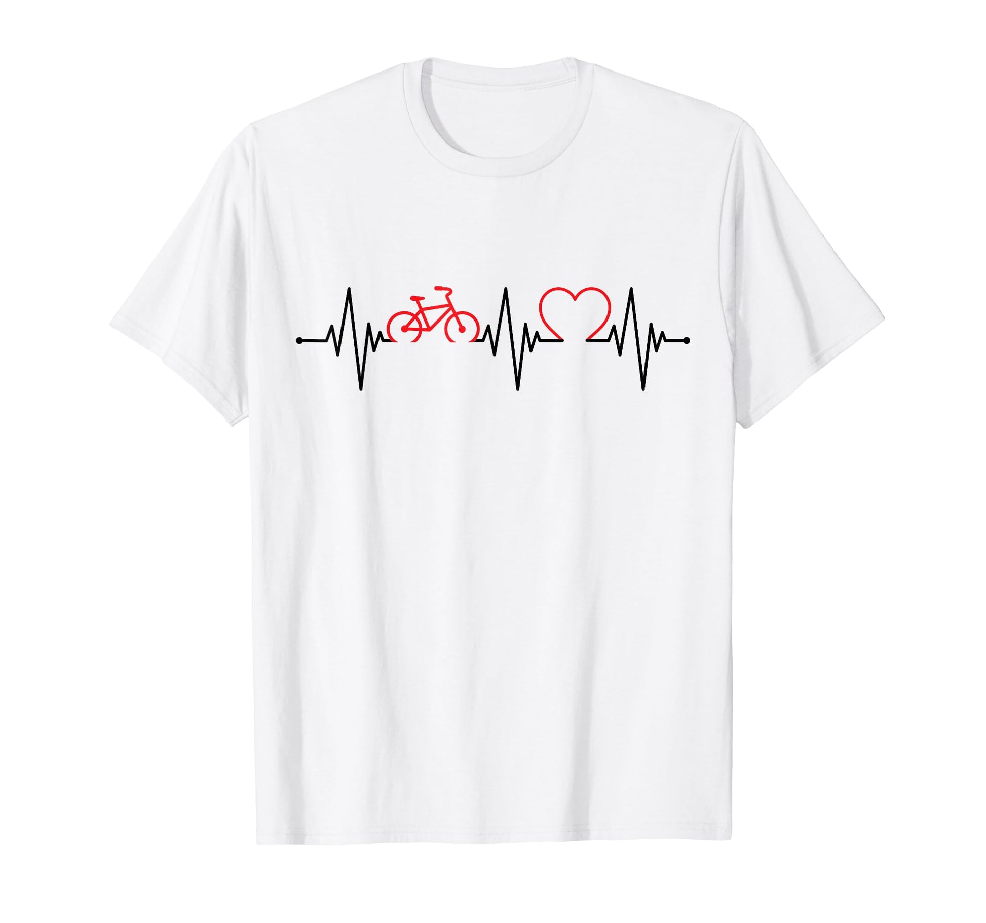 Funny Bicycle Heartbeat Cycling T-Shirt - Casual Everyday Wear for Adults - T-Shirt, Sweatshirt, Hoodie