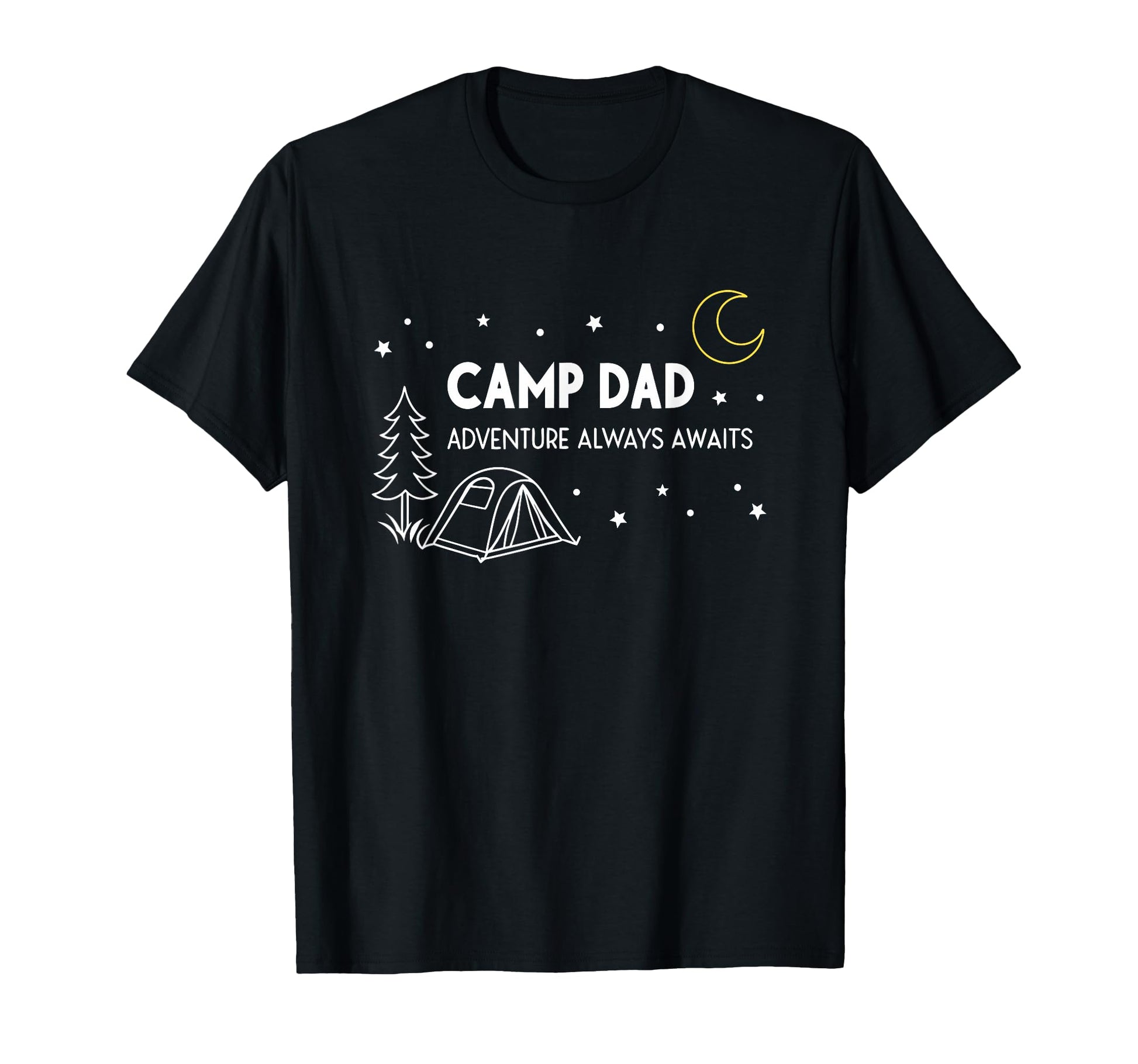 Fathers Day Camp Dad Adventure Awaits T-Shirt - Novelty Apparel Unisex - T-Shirt, Sweatshirt, Hoodie