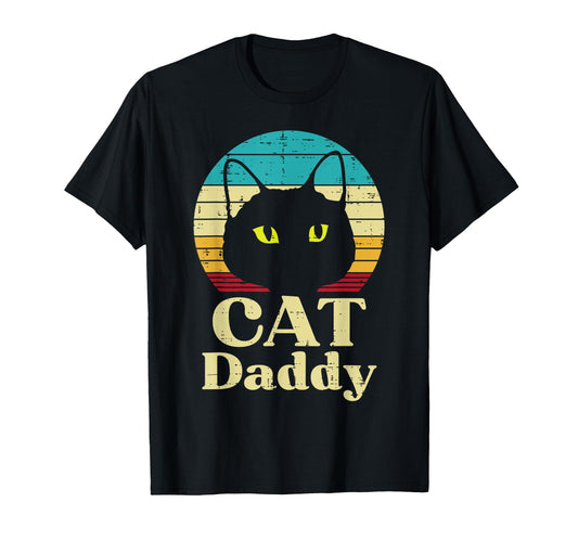 Cat Daddy Sunset Fathers Day Pet Owner T-Shirt - Novelty Apparel Unisex - T-Shirt, Sweatshirt, Hoodie