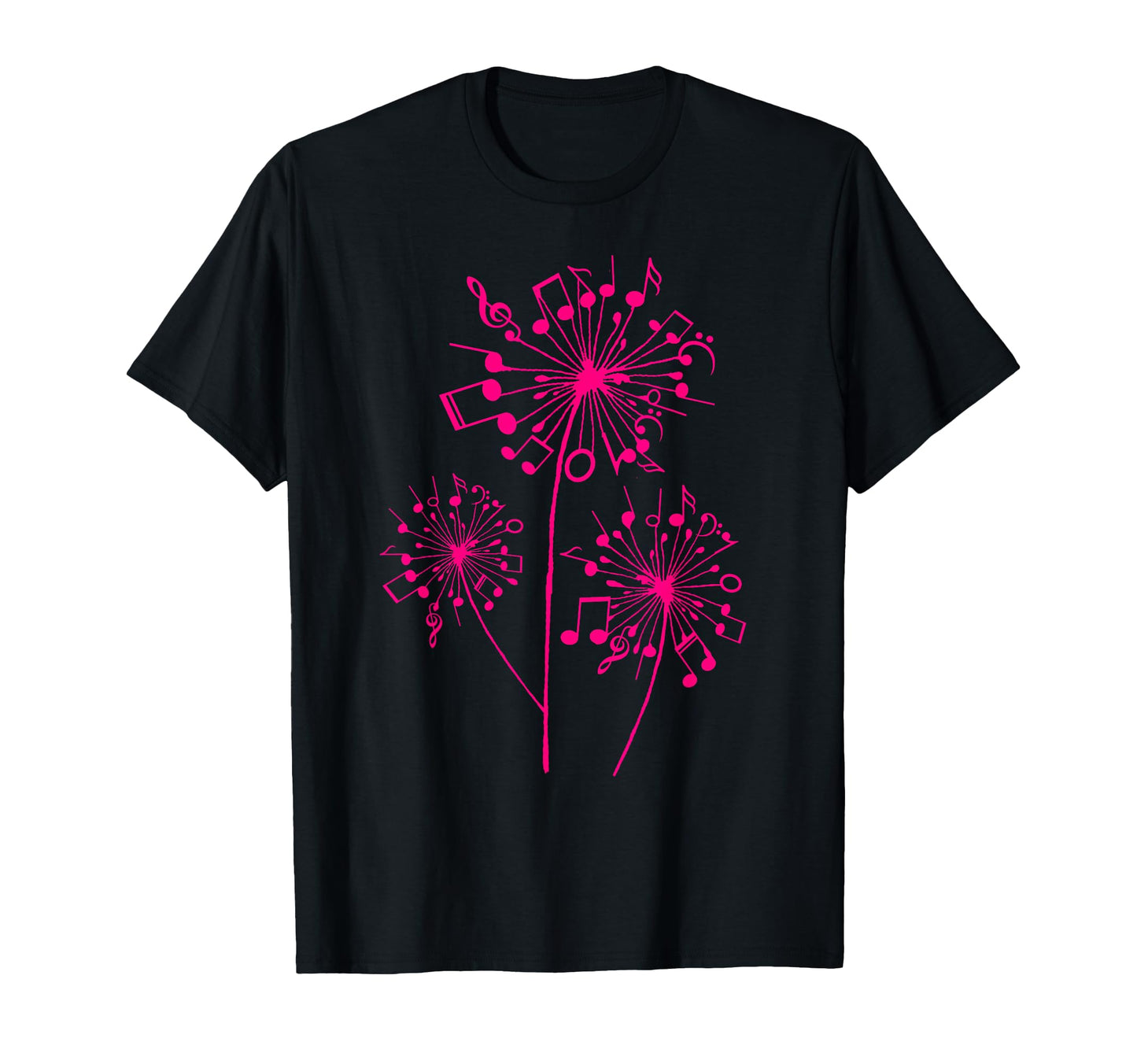 Funny Music Notes Gift Dandelion T-Shirt - Casual Everyday Wear Unisex - T-Shirt, Sweatshirt, Hoodie