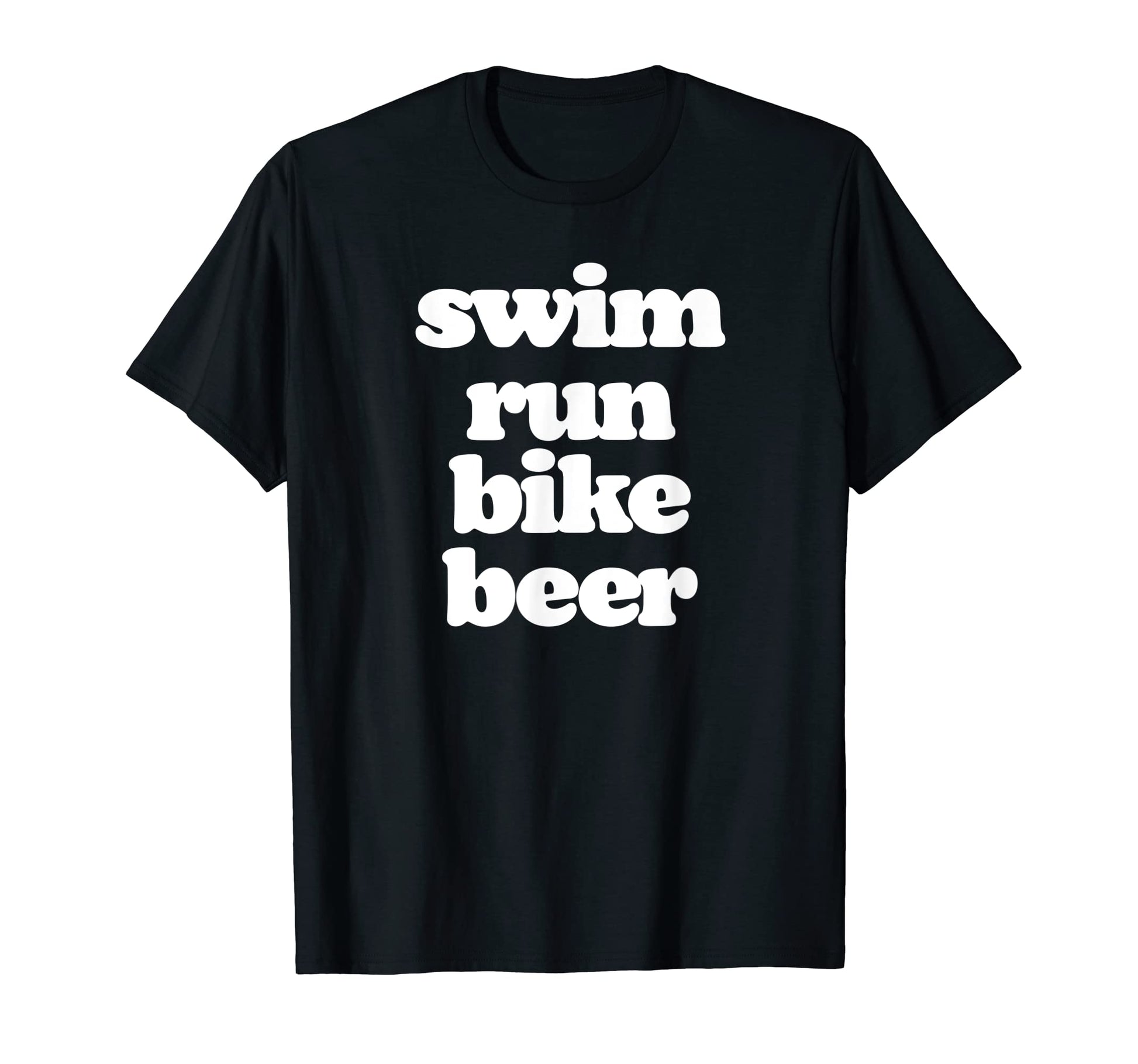 Triathlon Athlete Beer Drinker Swim T-Shirt - Minimalist Print Men Women - T-Shirt, Sweatshirt, Hoodie