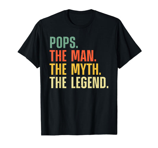 Best Pops Grandpa Grandfather From T-Shirt - Custom Art Print Unisex - T-Shirt, Sweatshirt, Hoodie