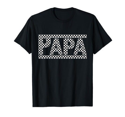 Checkered Papa Fathers Day Grandpa T-Shirt - Fun Novelty Design Men Women - T-Shirt, Sweatshirt, Hoodie