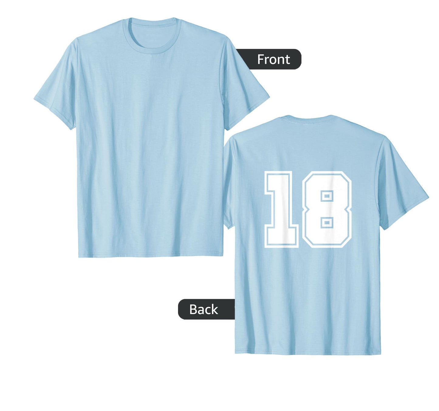 Number 18 No Eighteen 18 Sports Jerseys T-Shirt - Trendy Graphic Unisex - T-Shirt, Sweatshirt, Hoodie