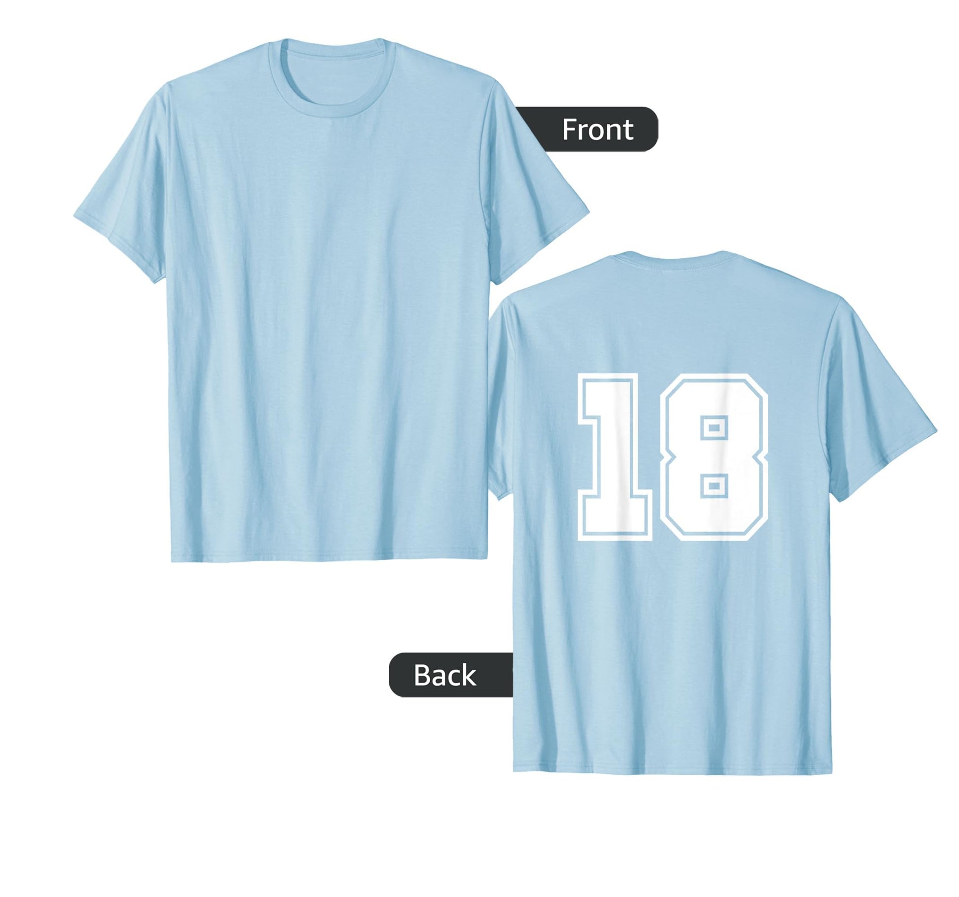 Number 18 No Eighteen 18 Sports Jerseys T-Shirt - Trendy Graphic Unisex - T-Shirt, Sweatshirt, Hoodie