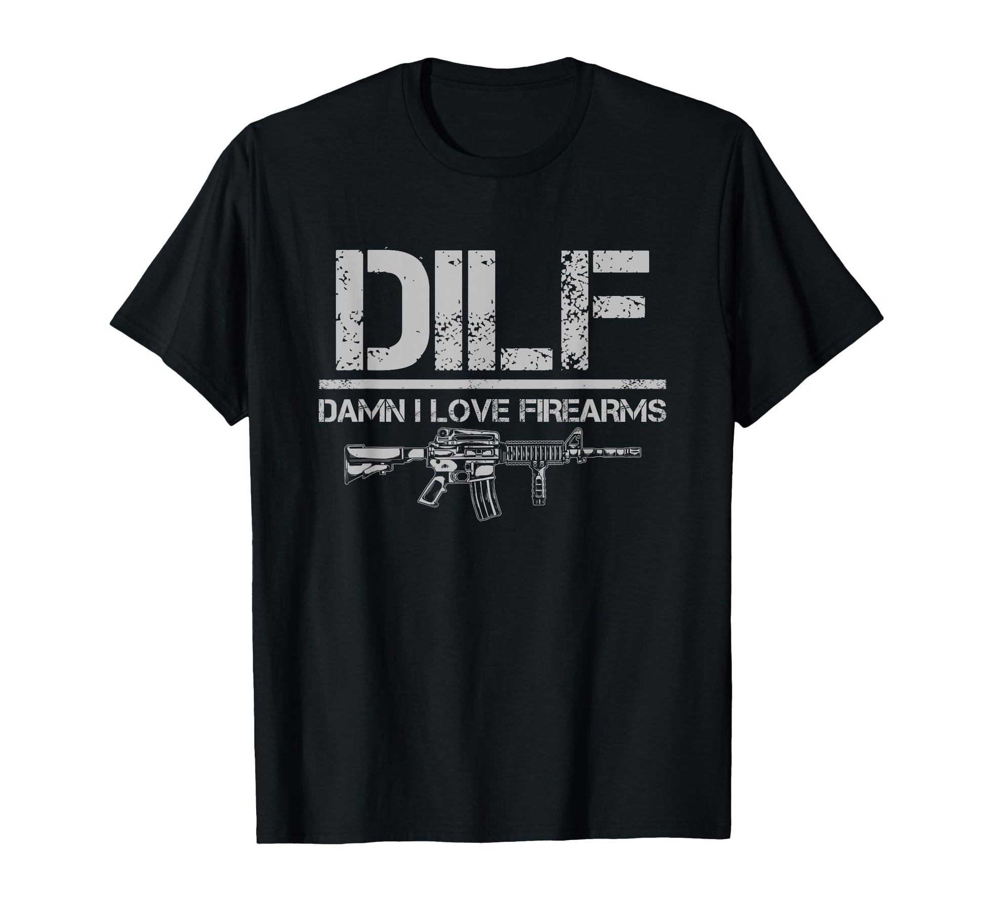 Mens Gun American Flag Dilf Damn T-Shirt - Casual Everyday Wear for Adults - T-Shirt, Sweatshirt, Hoodie