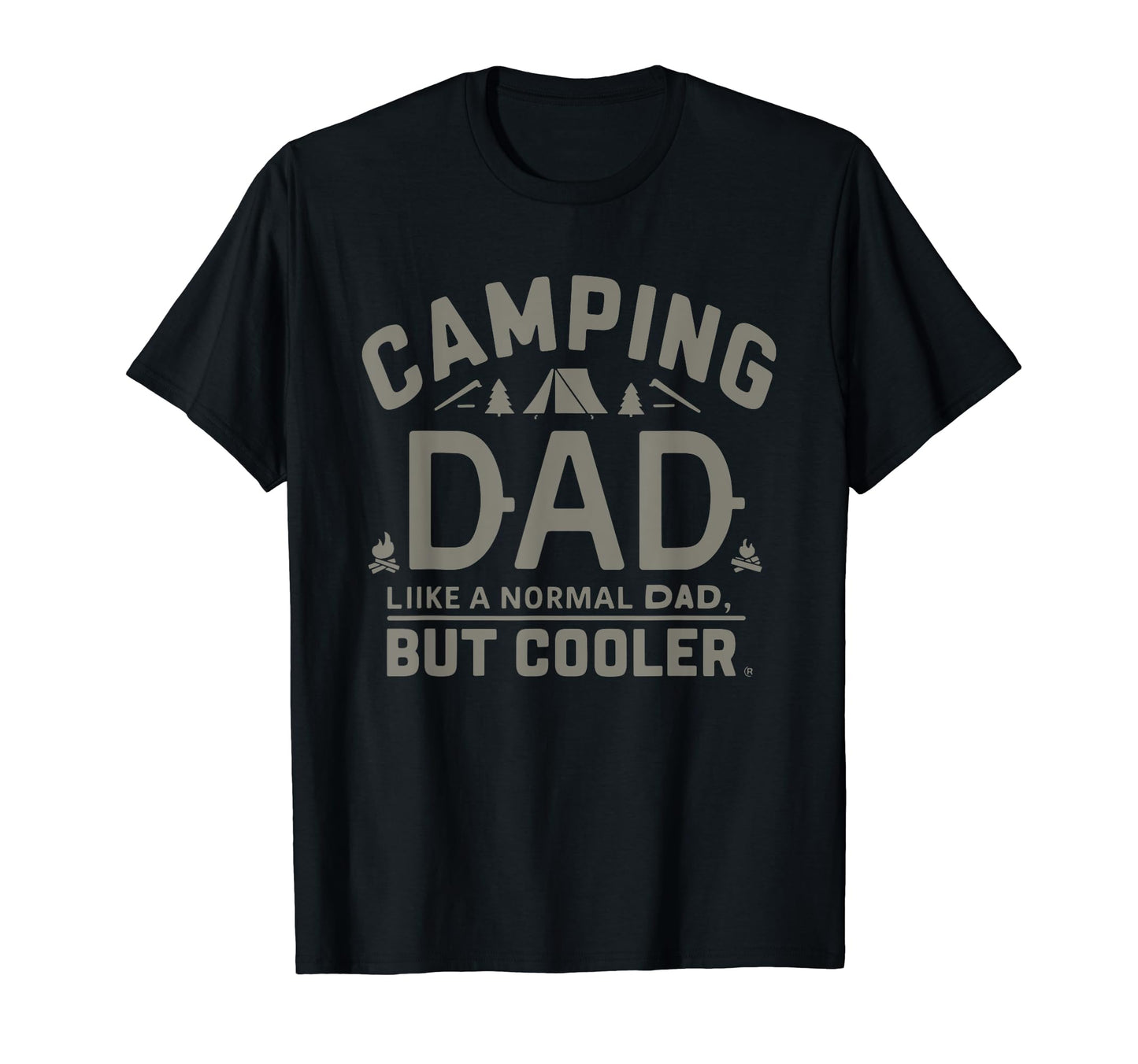 Funny Camping Dad Campfire Camper T-Shirt - Minimalist Print Men Women - T-Shirt, Sweatshirt, Hoodie