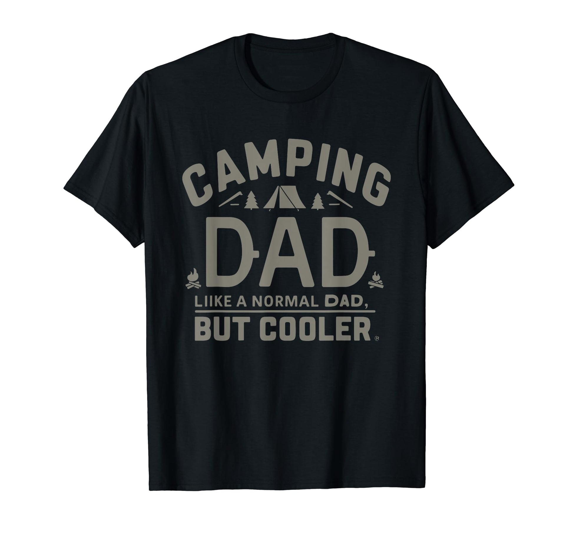 Funny Camping Dad Campfire Camper T-Shirt - Minimalist Print Men Women - T-Shirt, Sweatshirt, Hoodie