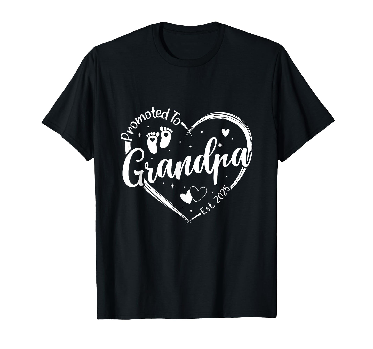 Promoted To Grandpa Est 2025 Fathers T-Shirt - Custom Art Print for Adults - T-Shirt, Sweatshirt, Hoodie