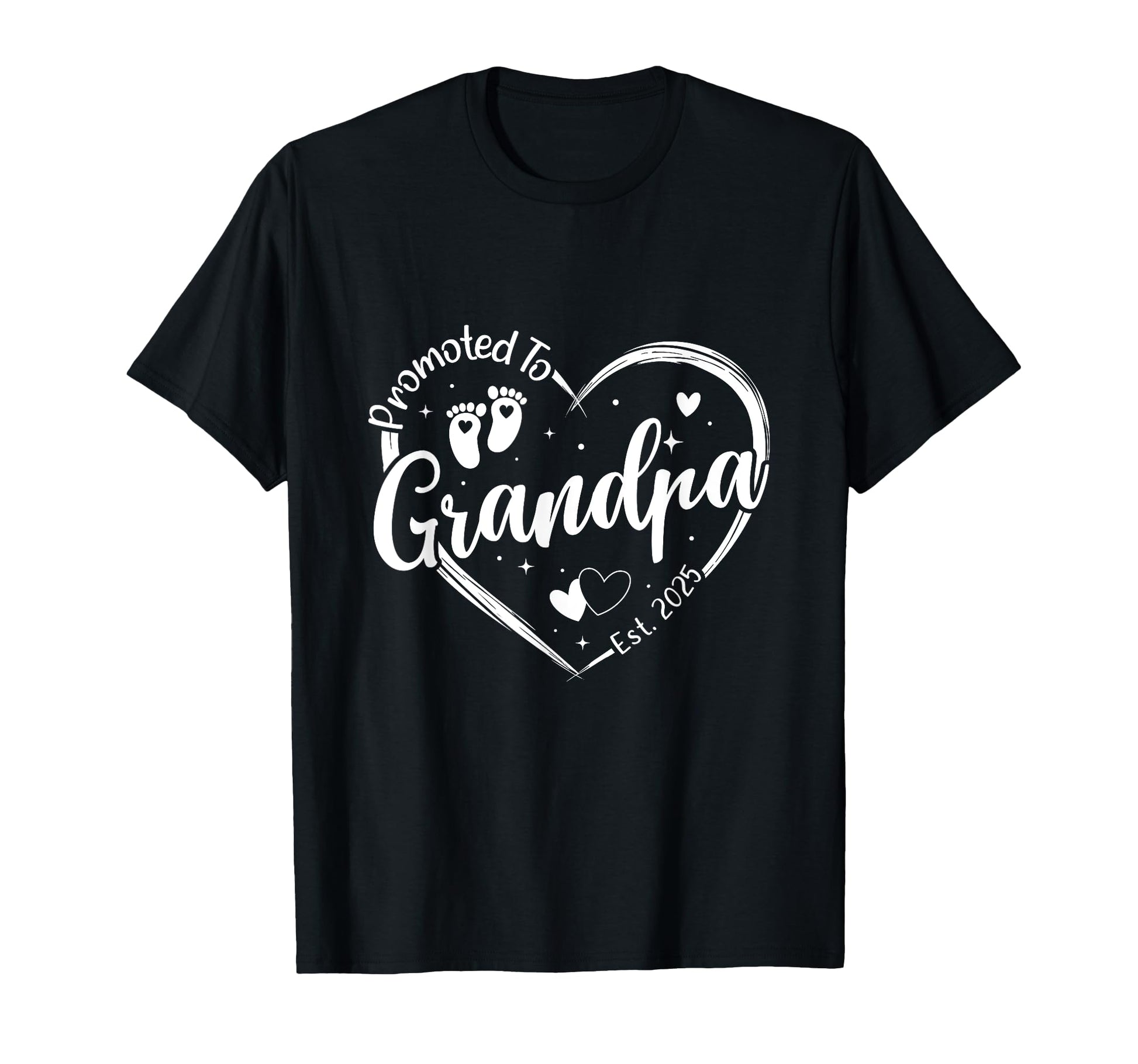 Promoted To Grandpa Est 2025 Fathers T-Shirt - Custom Art Print for Adults - T-Shirt, Sweatshirt, Hoodie