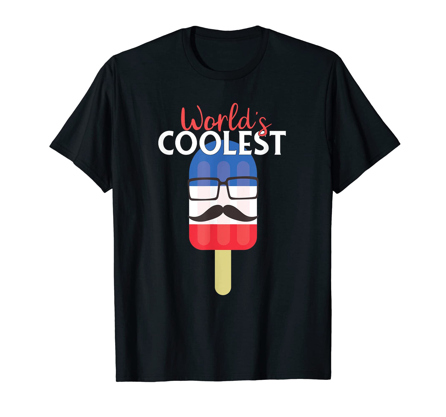 Mens Worlds Coolest Pop Mustache Red T-Shirt - Trendy Graphic Men Women - T-Shirt, Sweatshirt, Hoodie