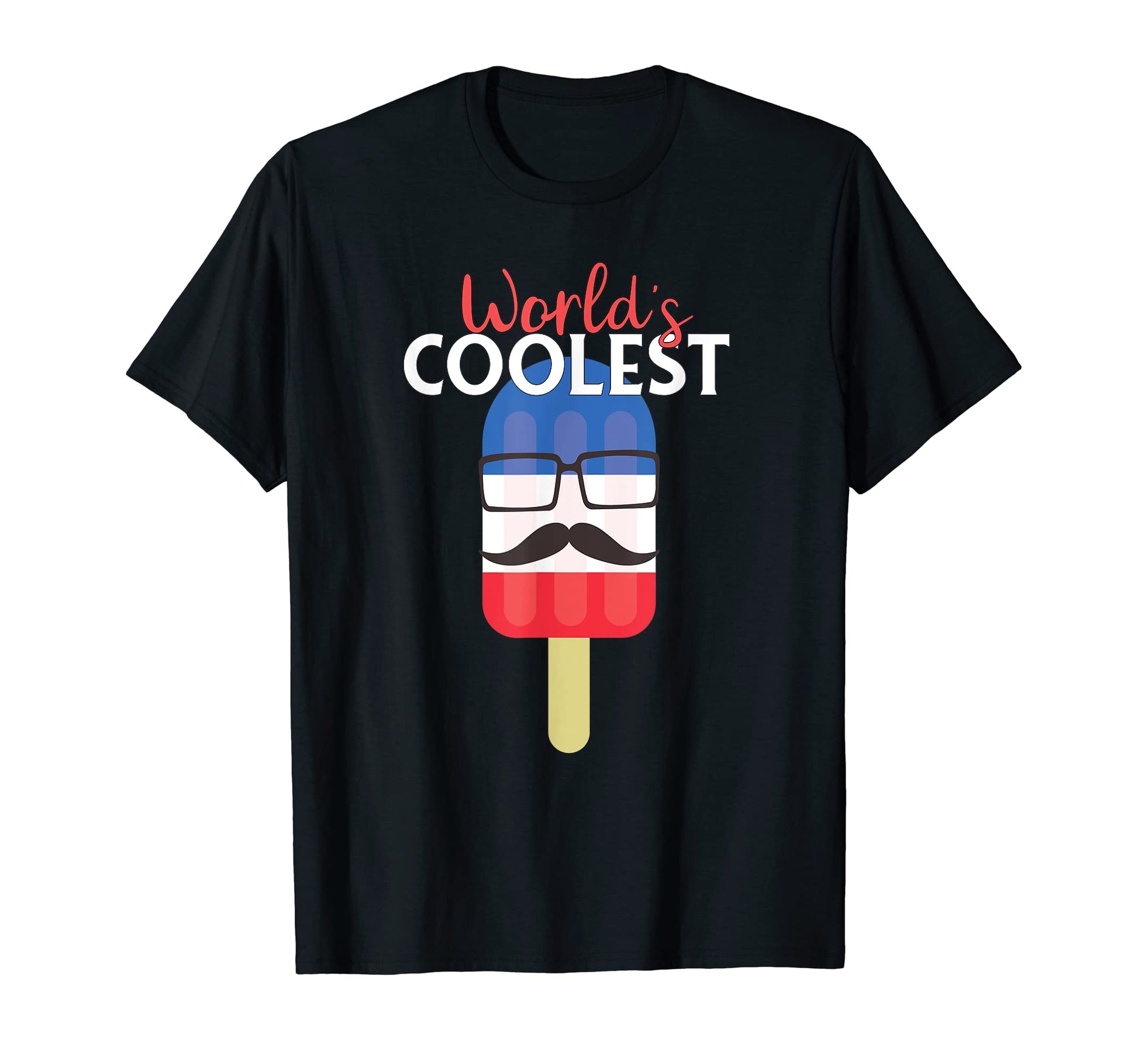 Mens Worlds Coolest Pop Mustache Red T-Shirt - Trendy Graphic Men Women - T-Shirt, Sweatshirt, Hoodie