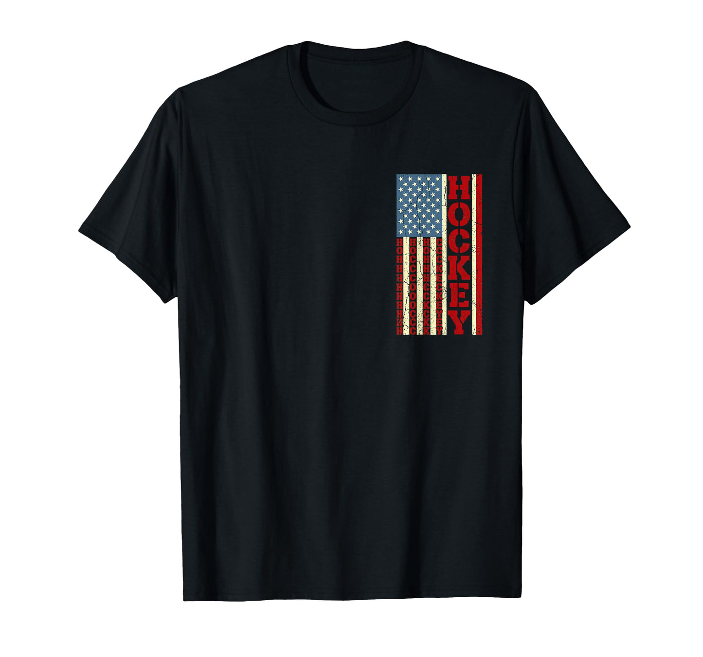 Hockey Usa American Flag Patriotic T-Shirt - Graphic Print for Adults - T-Shirt, Sweatshirt, Hoodie