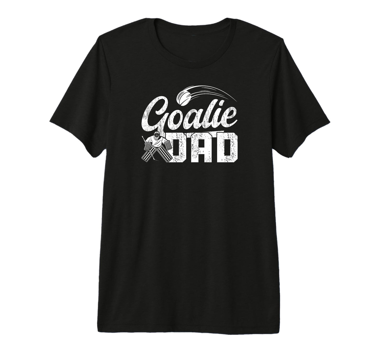 Mens Ice Hockey Goalie Dad Hockey T-Shirt - Custom Art Print Men Women - T-Shirt, Sweatshirt, Hoodie