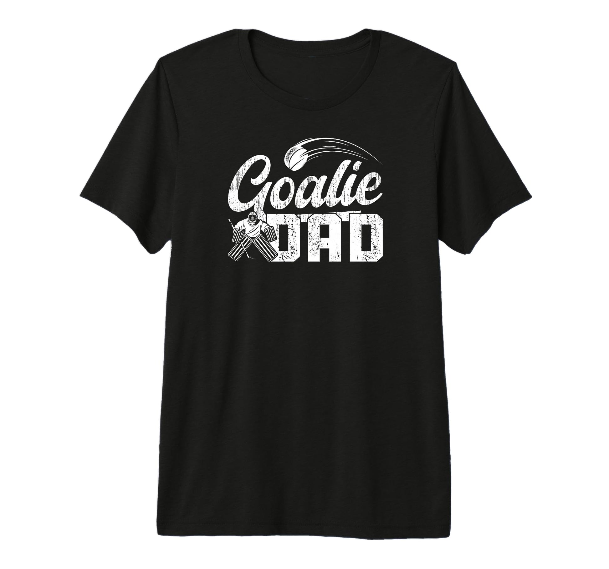 Mens Ice Hockey Goalie Dad Hockey T-Shirt - Custom Art Print Men Women - T-Shirt, Sweatshirt, Hoodie