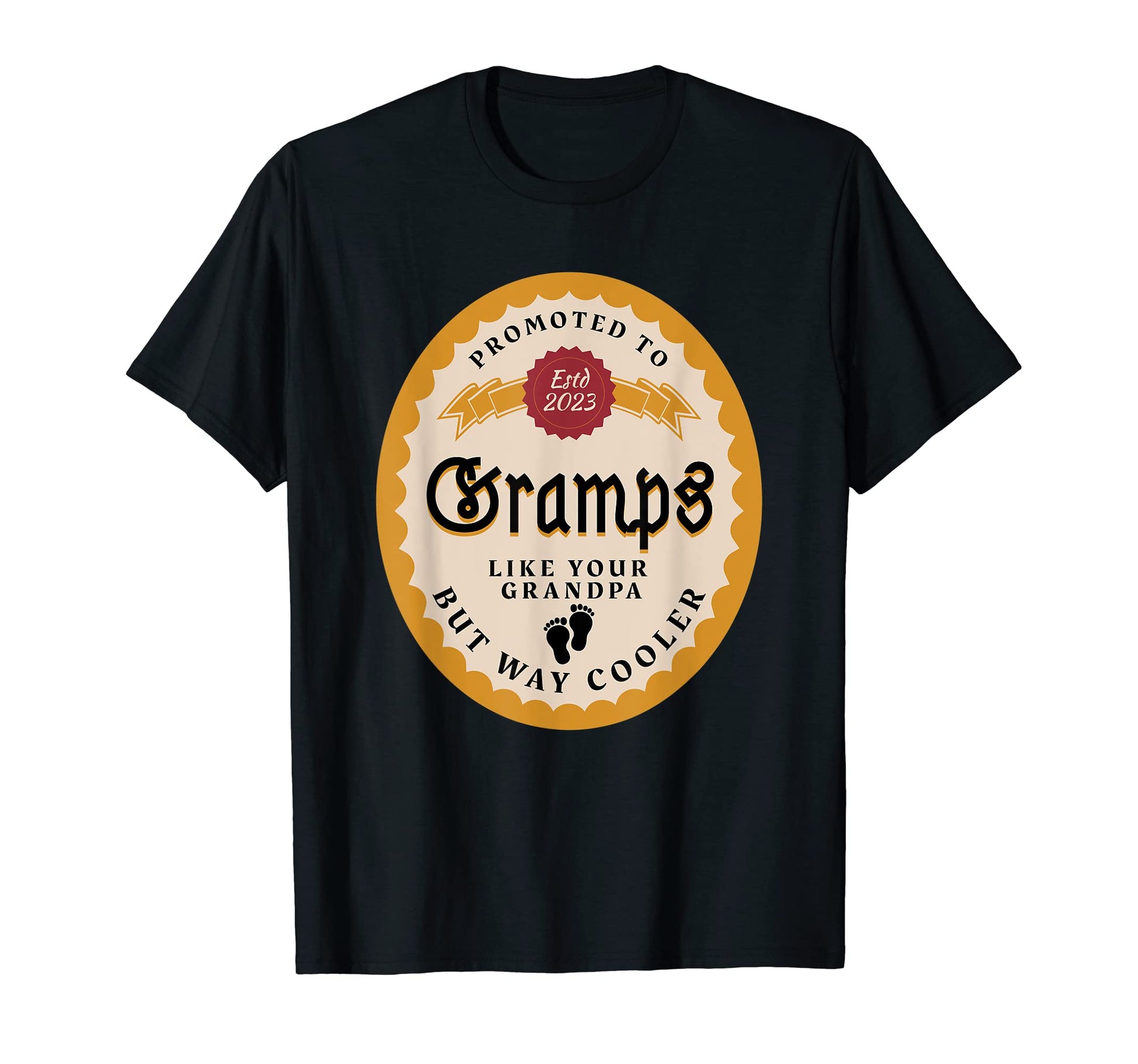 Mens Promoted To Gramps 2023 Grandpa T-Shirt - Novelty Apparel Men Women - T-Shirt, Sweatshirt, Hoodie