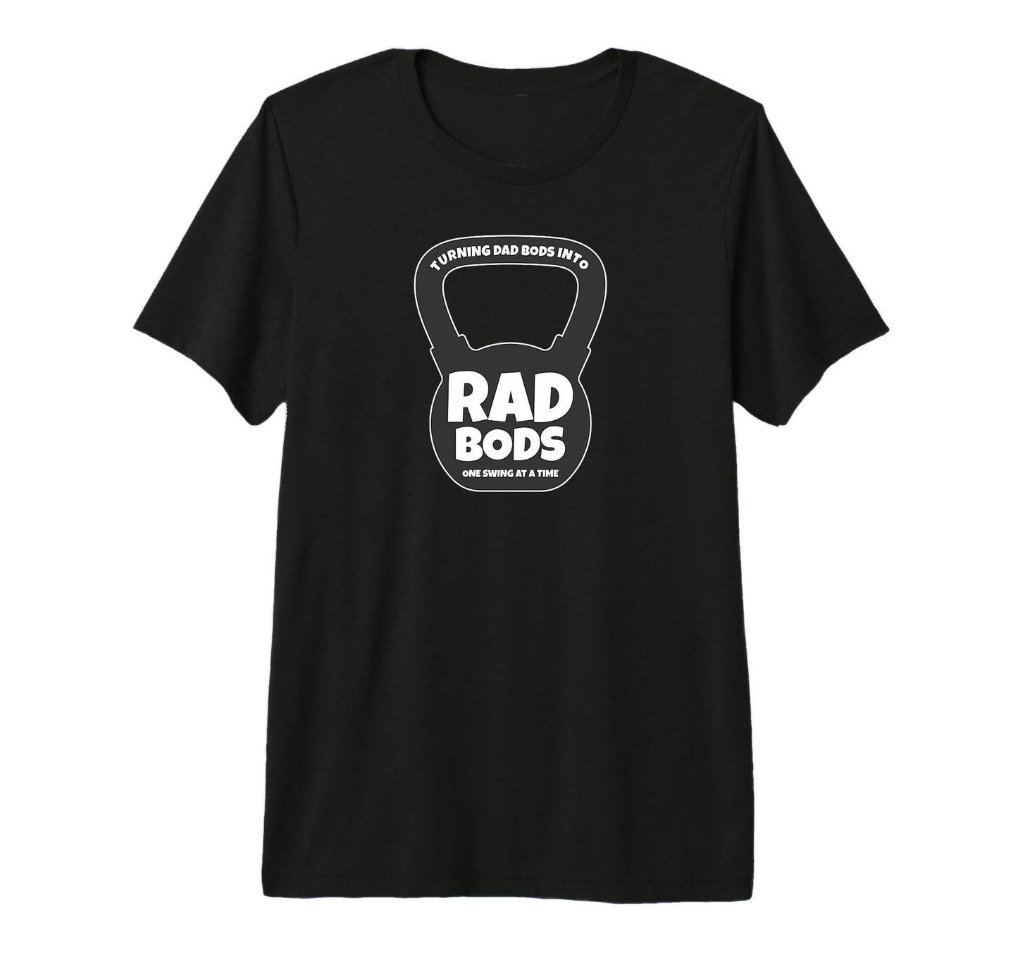 Kettlebell Turning Dad Bods Into T-Shirt - Fun Novelty Design for Adults - T-Shirt, Sweatshirt, Hoodie