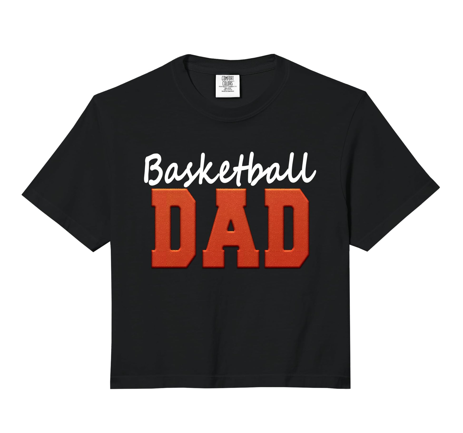 Basketball Dad Comfort Colors Crop Hoodie - Custom Art Print for Adults - T-Shirt, Sweatshirt, Hoodie