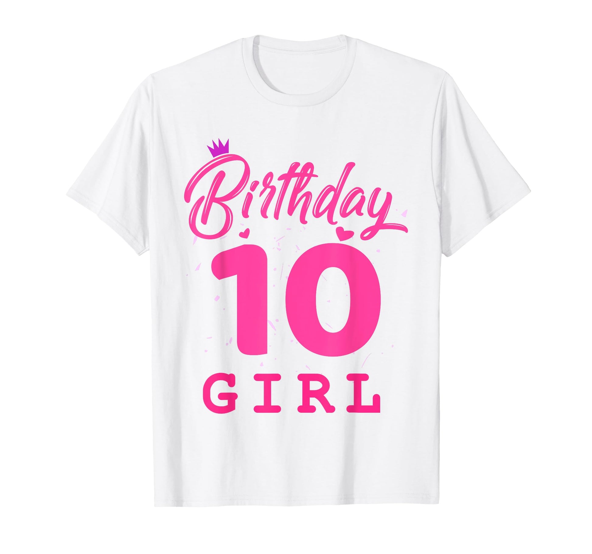Happy Birthday 10Th Party 10 Years Old T-Shirt - Minimalist Print Unisex - T-Shirt, Sweatshirt, Hoodie