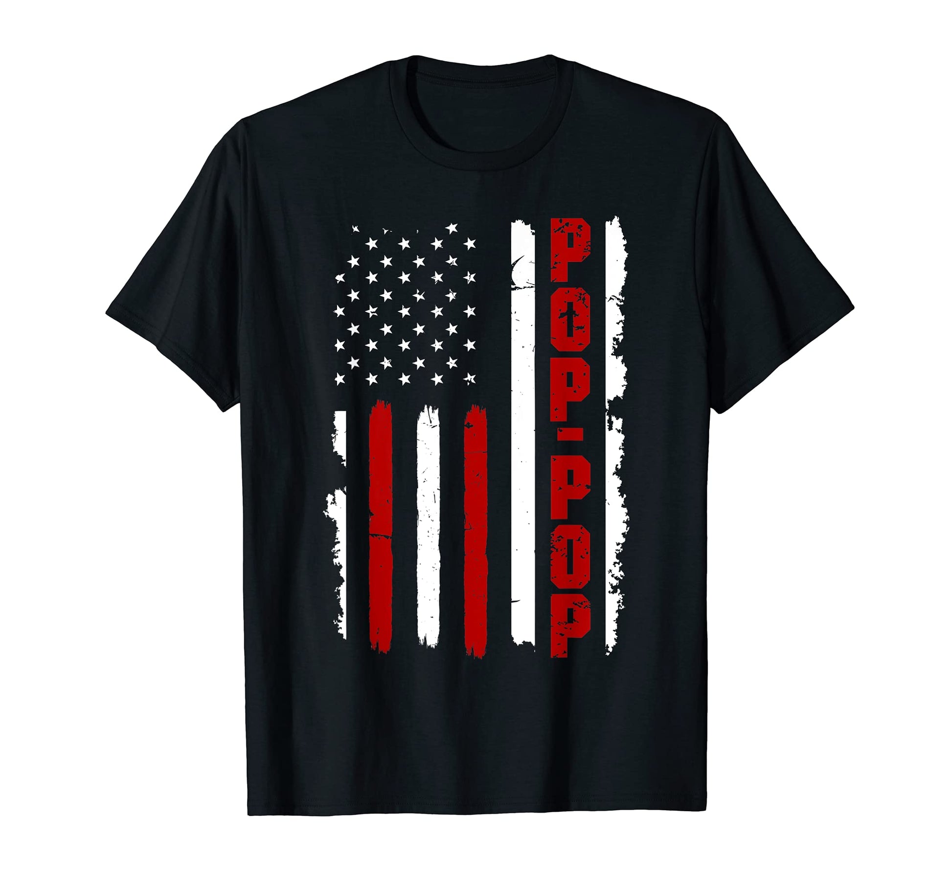 American Flag Fathers Day Pop Pop T-Shirt - Minimalist Print Unisex - T-Shirt, Sweatshirt, Hoodie