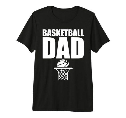 Basketball Dad Tri Blend T-Shirt - Minimalist Print Men Women - T-Shirt, Sweatshirt, Hoodie